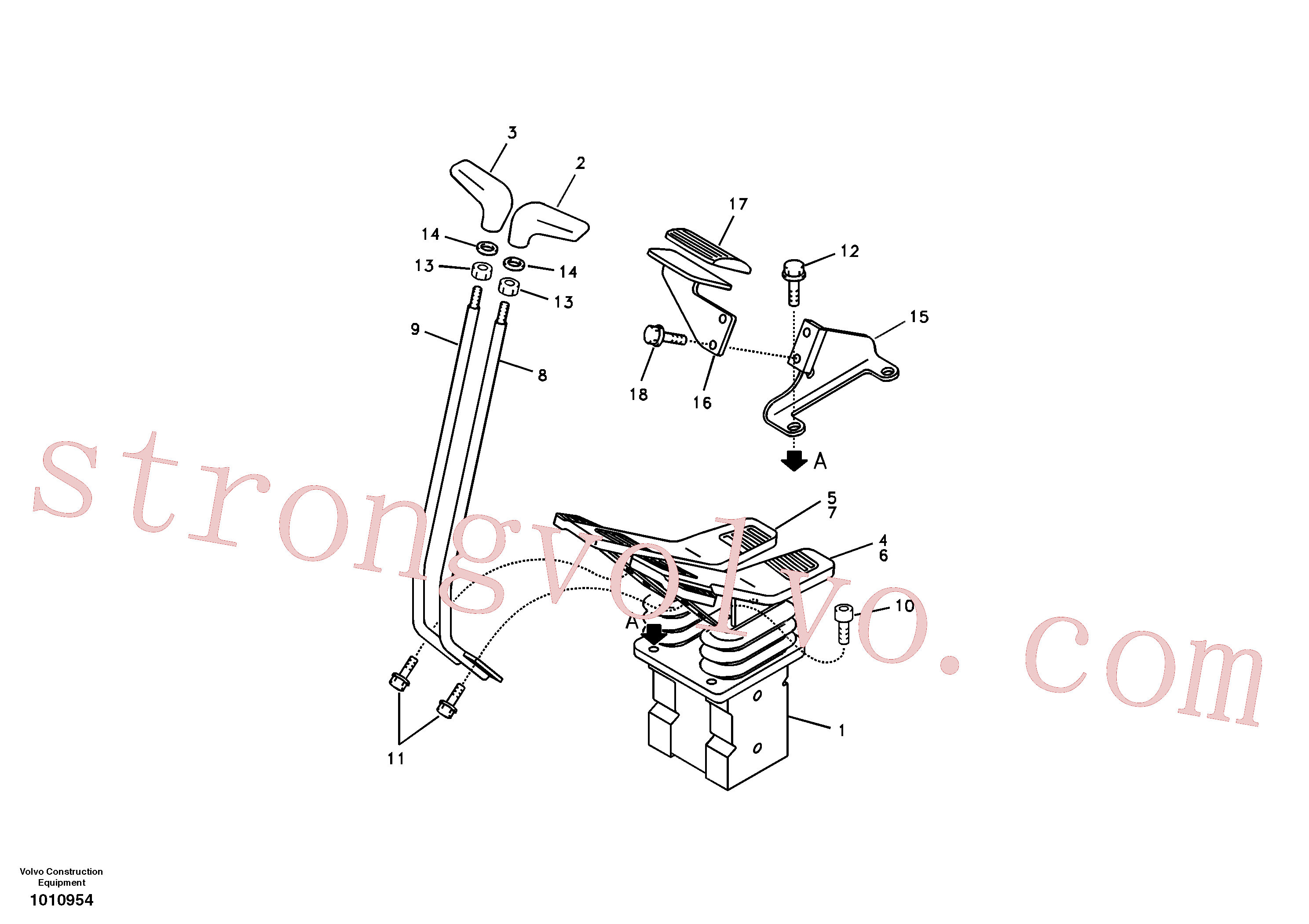 Volvo Acessórios para escavadeira VOE14521977 Pedal Acessórios