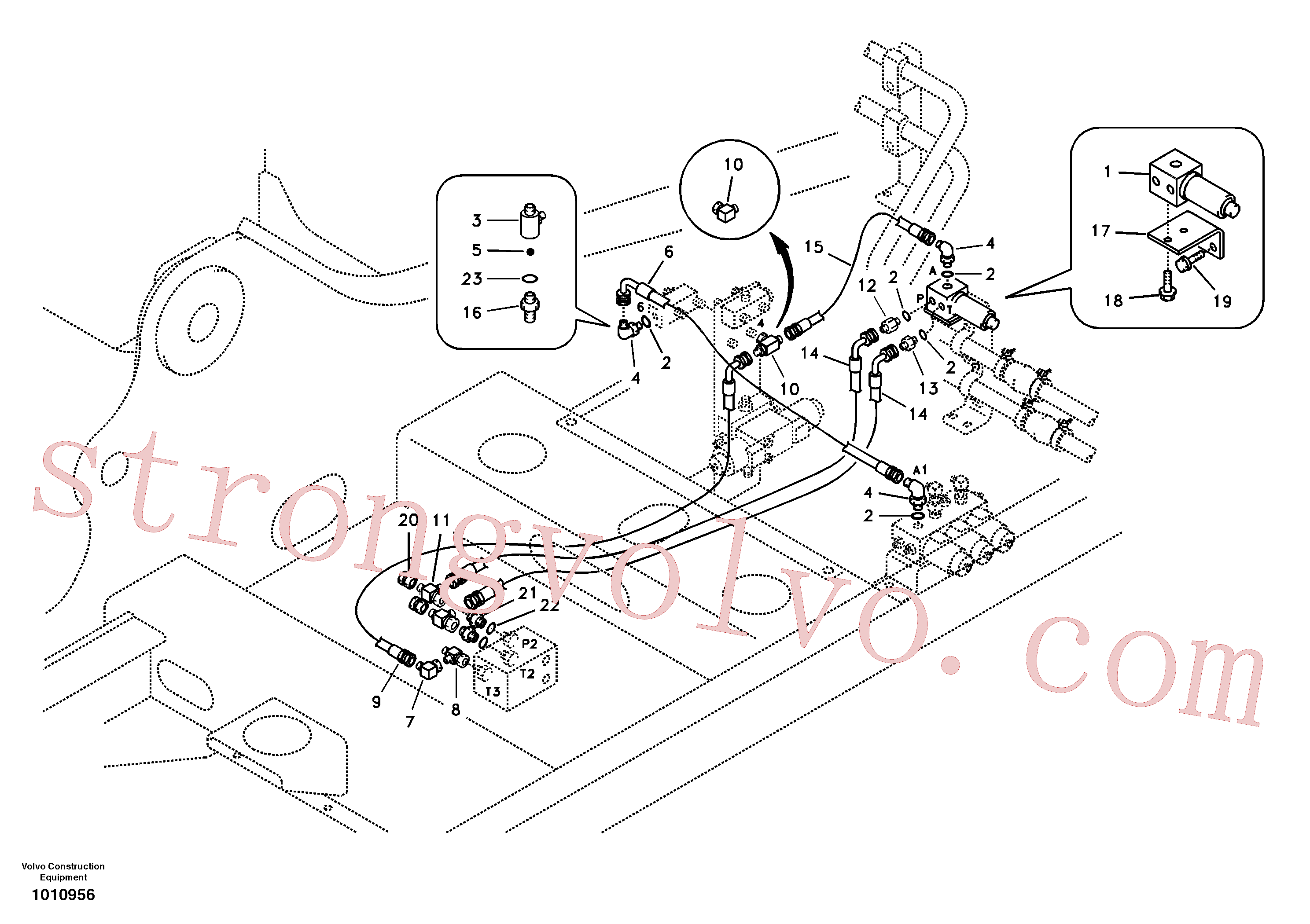VOE14520629 Volvo Sistema servomotor, martelo e corte(1010956 Montagem)