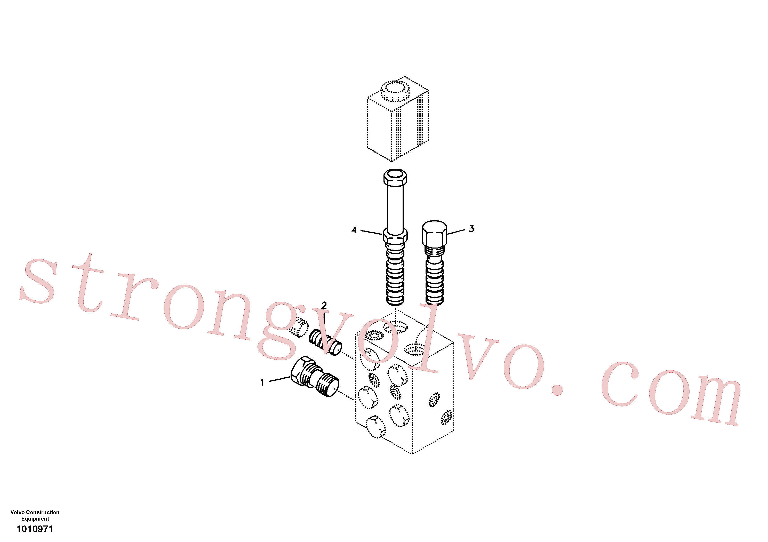 VOE14521727 Volvo Válvula, encaixe rápido(1010971 Montagem)