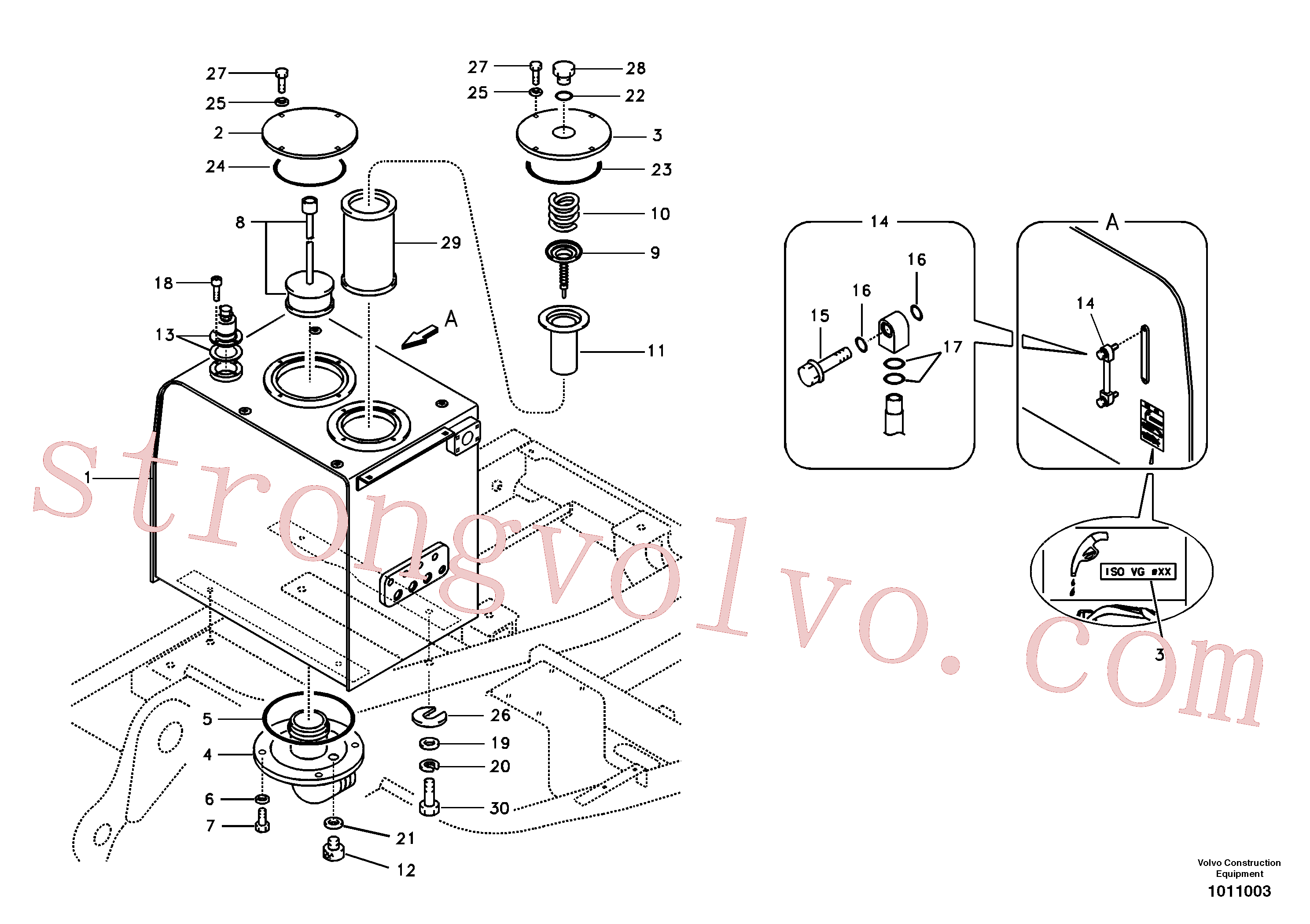 Volvo Montagem VOE14524761 Peneira Acessórios