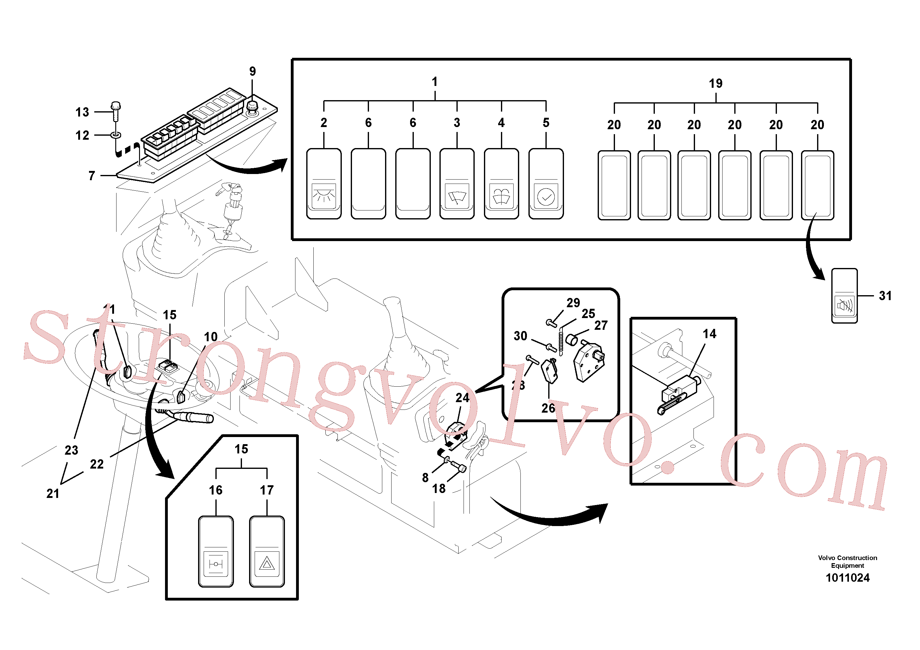 SA9021-10404 Volvo Interruptor(1011024 Montagem)