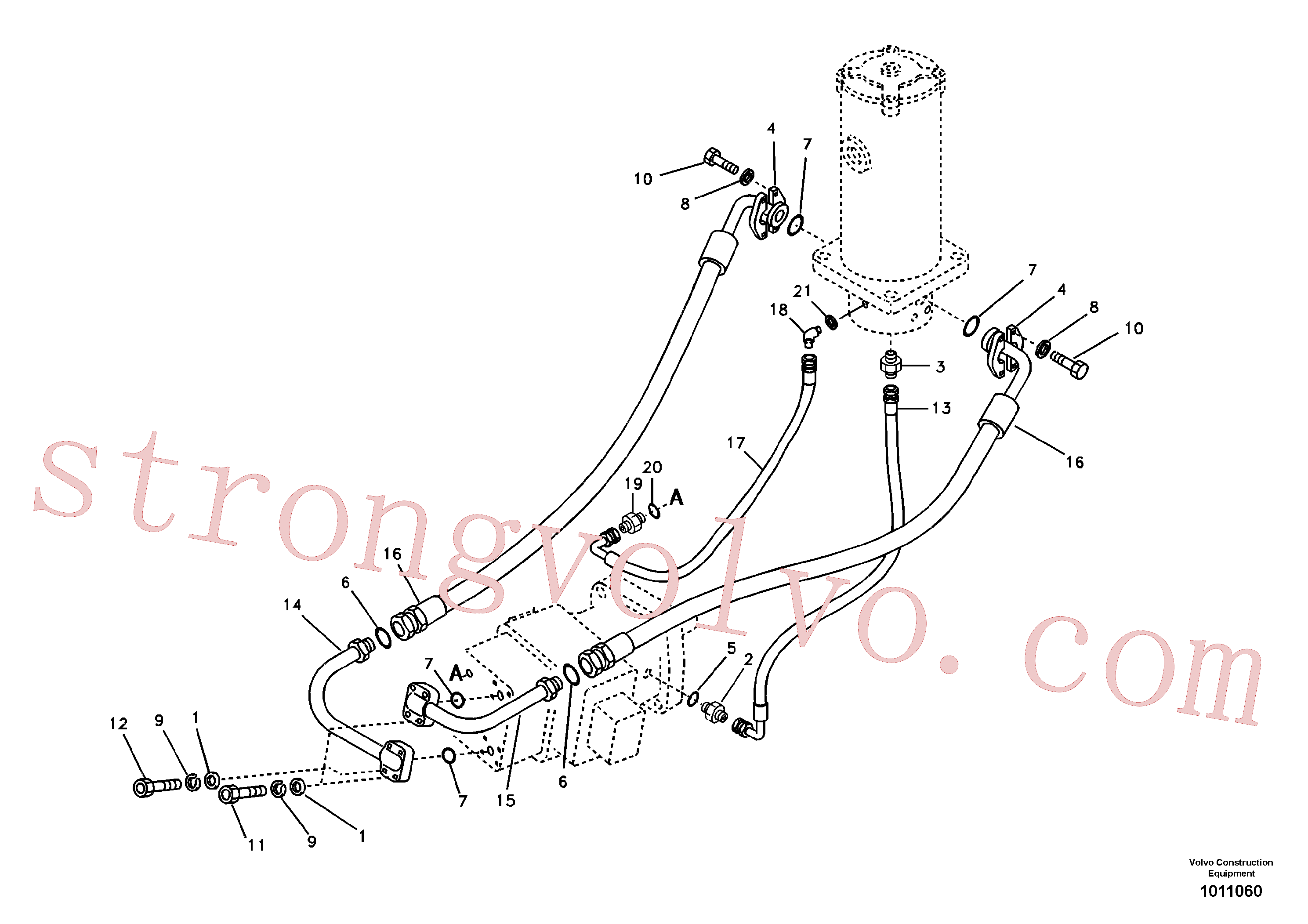SA9412-43040 Volvo Linha da rótula, rótula ao motor de curso(1011060 Montagem)