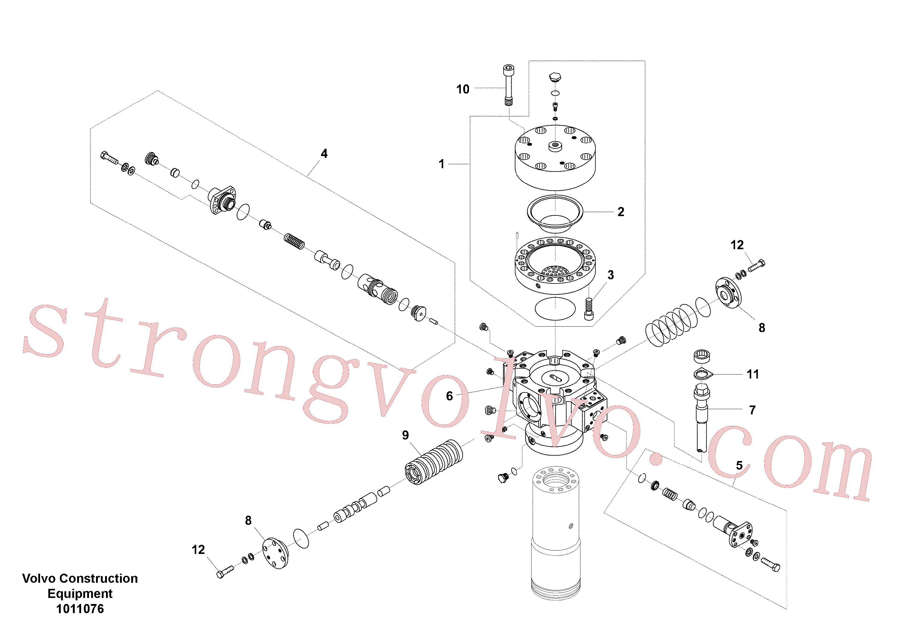 VOE14534650 Volvo Martelo hidráulico - acumulador(1011076 Montagem)