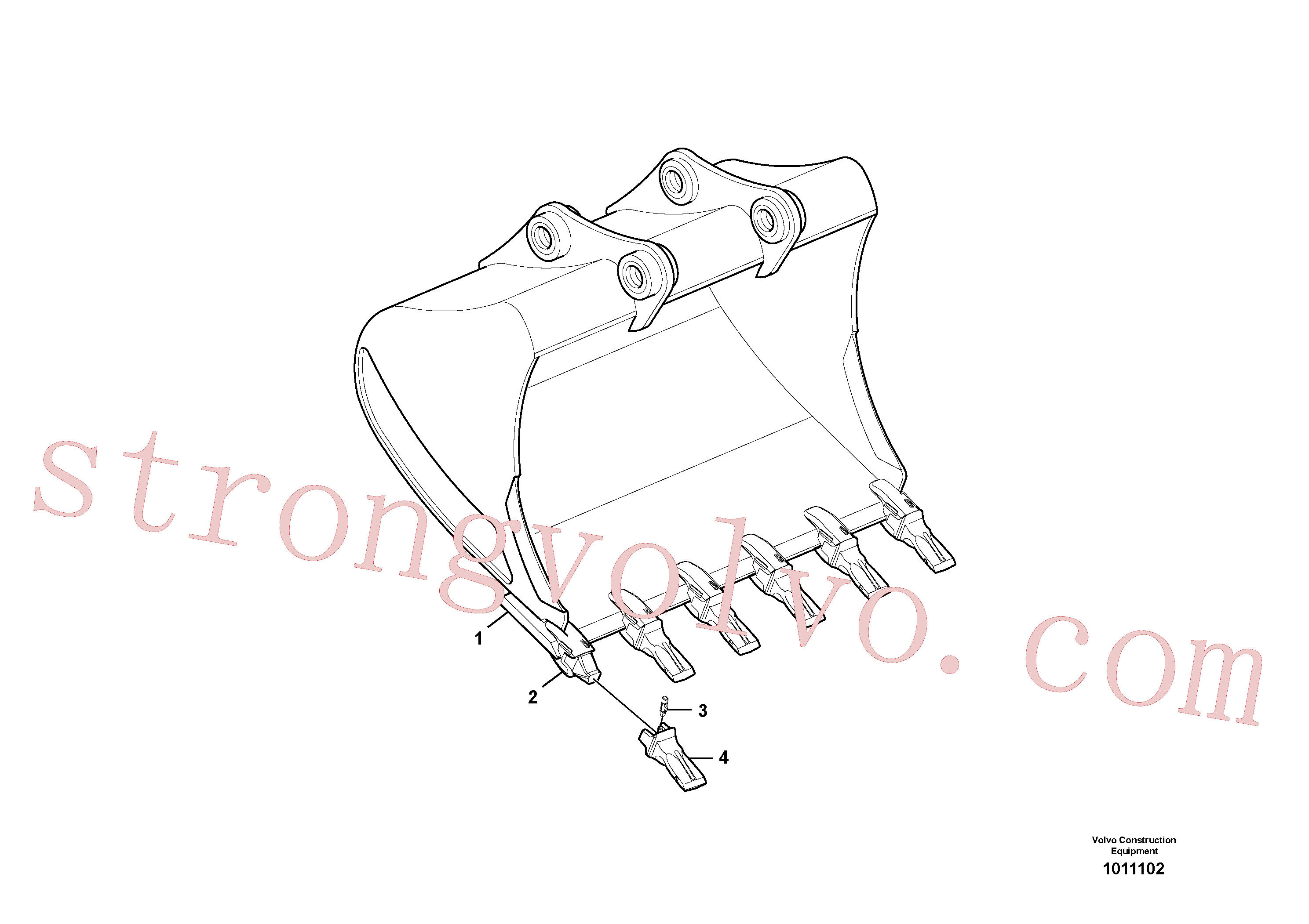 Volvo VOE14522960 Adaptador Volvo Acessórios para escavadeira