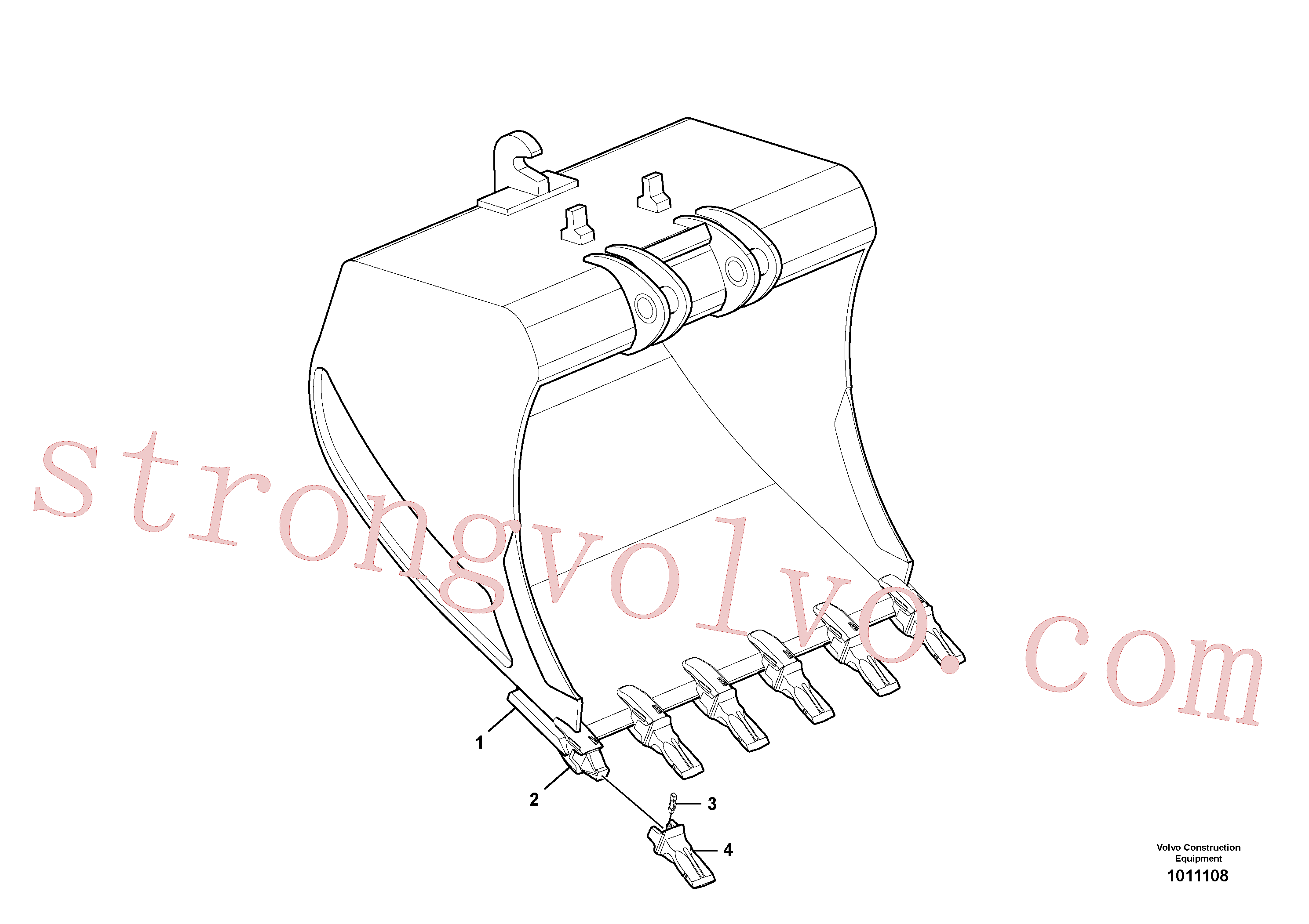 VOE14544385 Bucket Inscreva-se para Volvo Acessórios para escavadeira