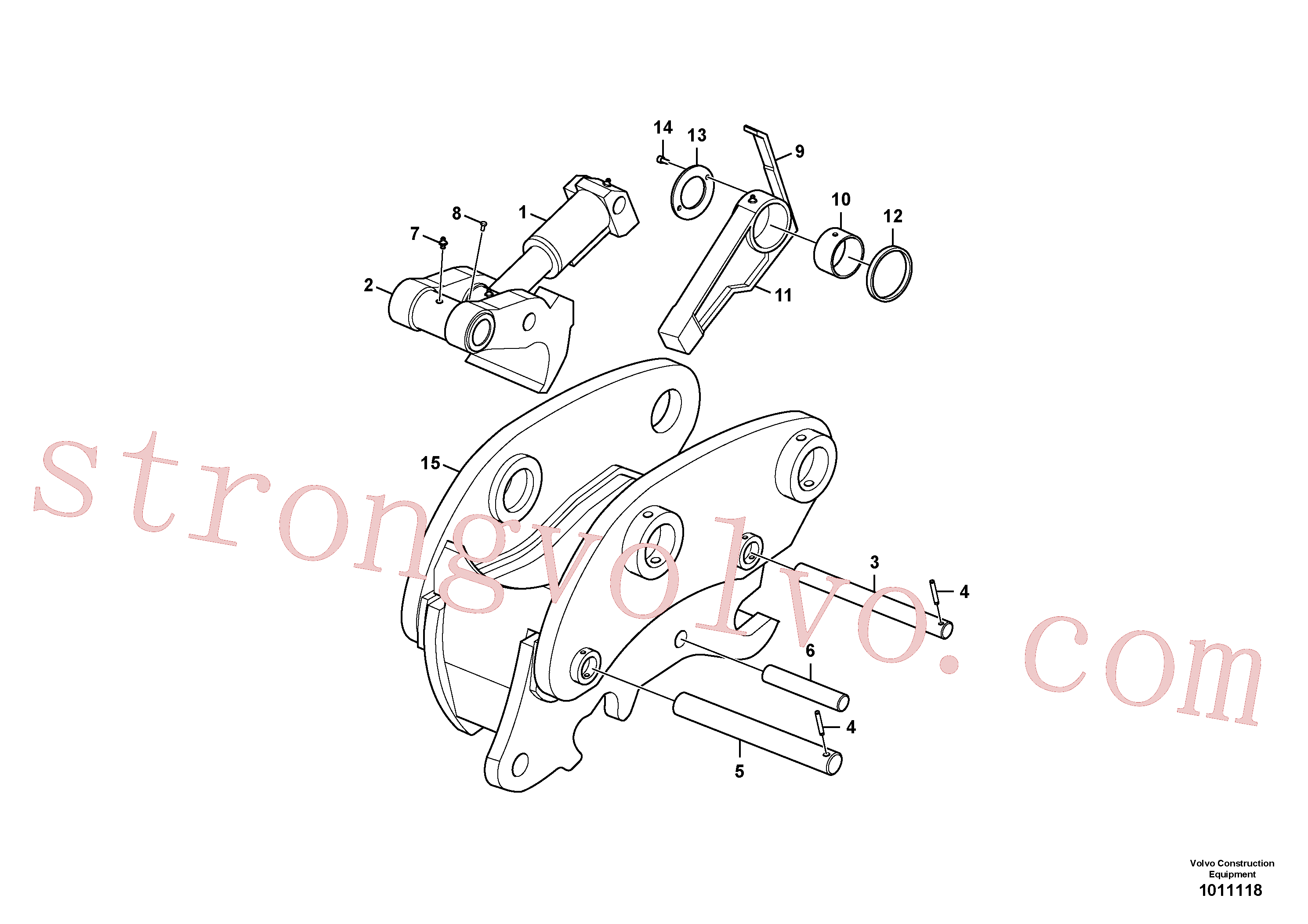VOE14552951 Volvo Suporte de acoplamento, QuickFit(1011118 Montagem)