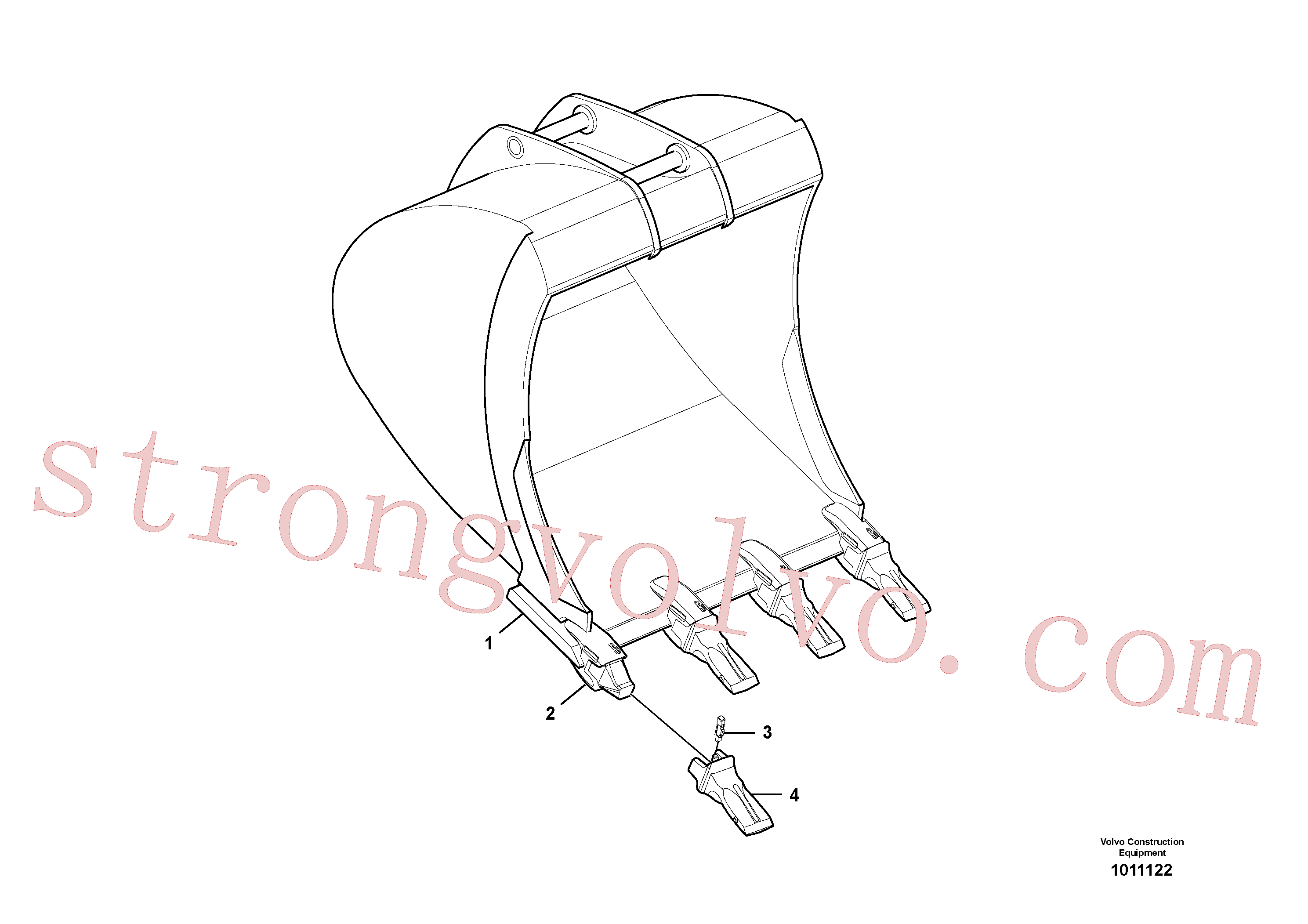 VOE14523551 Volvo Baldes para Quickfit (engate rápido)(1011122 Montagem)