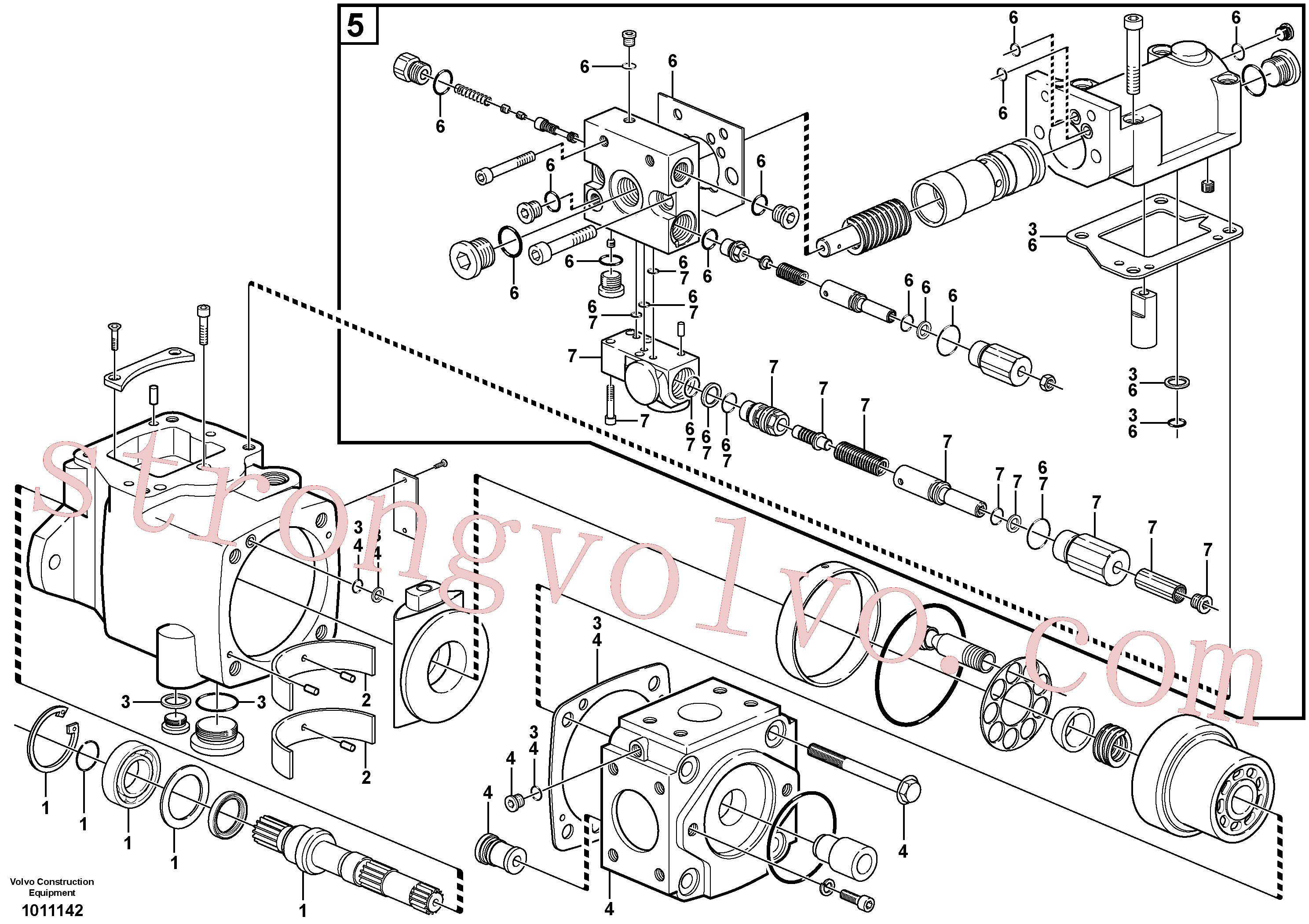 VOE11173539 Volvo Bomba hidráulica(1011142 Montagem)