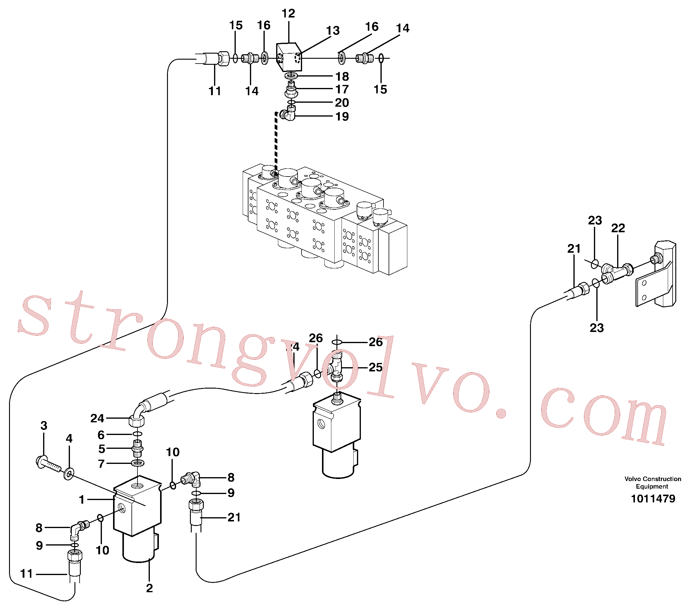 China Made VOE11802742 Niple Volvo Acessórios para escavadeira
