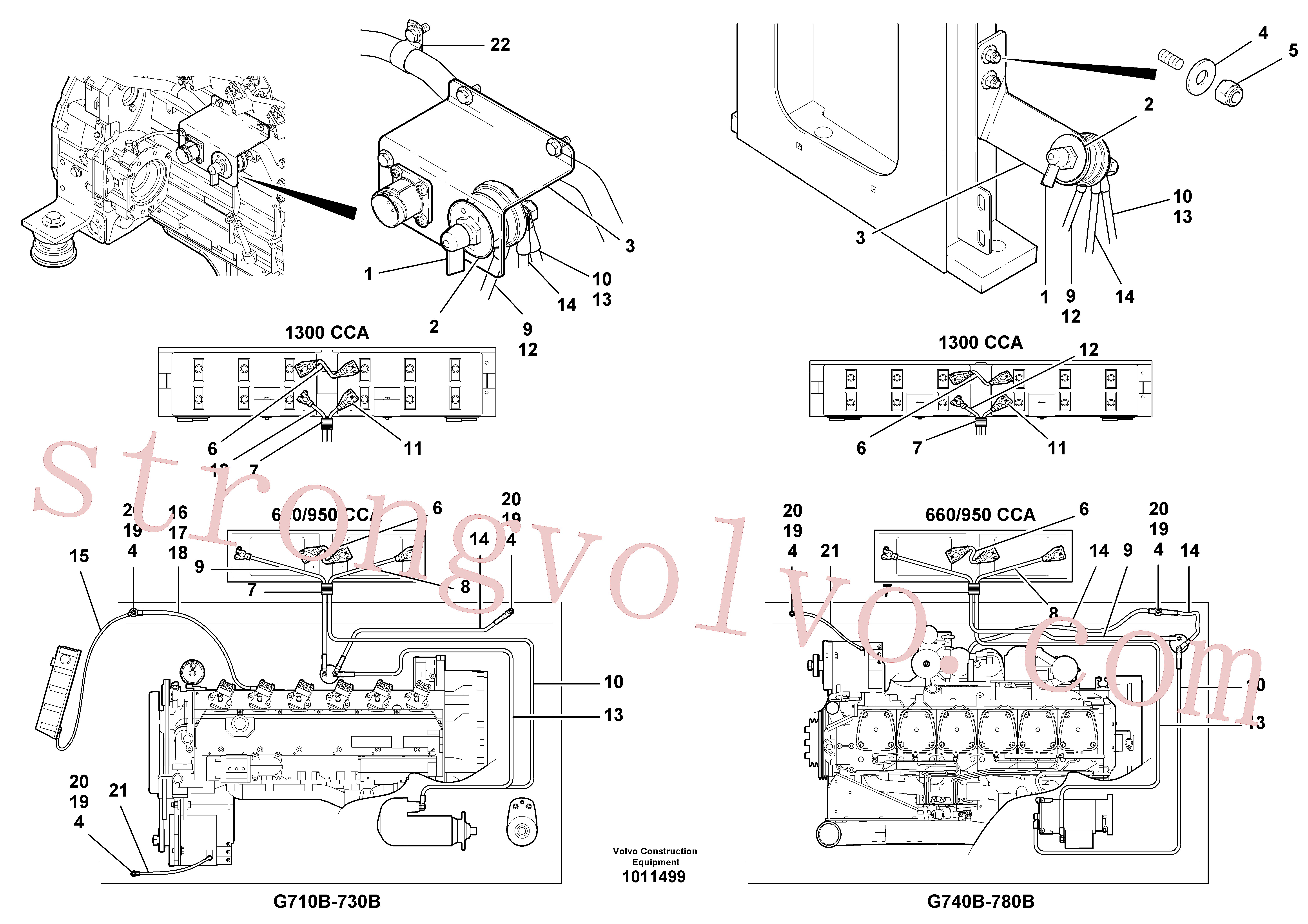 CH32319 Volvo Cabo da bateria e interruptor de corte(1011499 Montagem)
