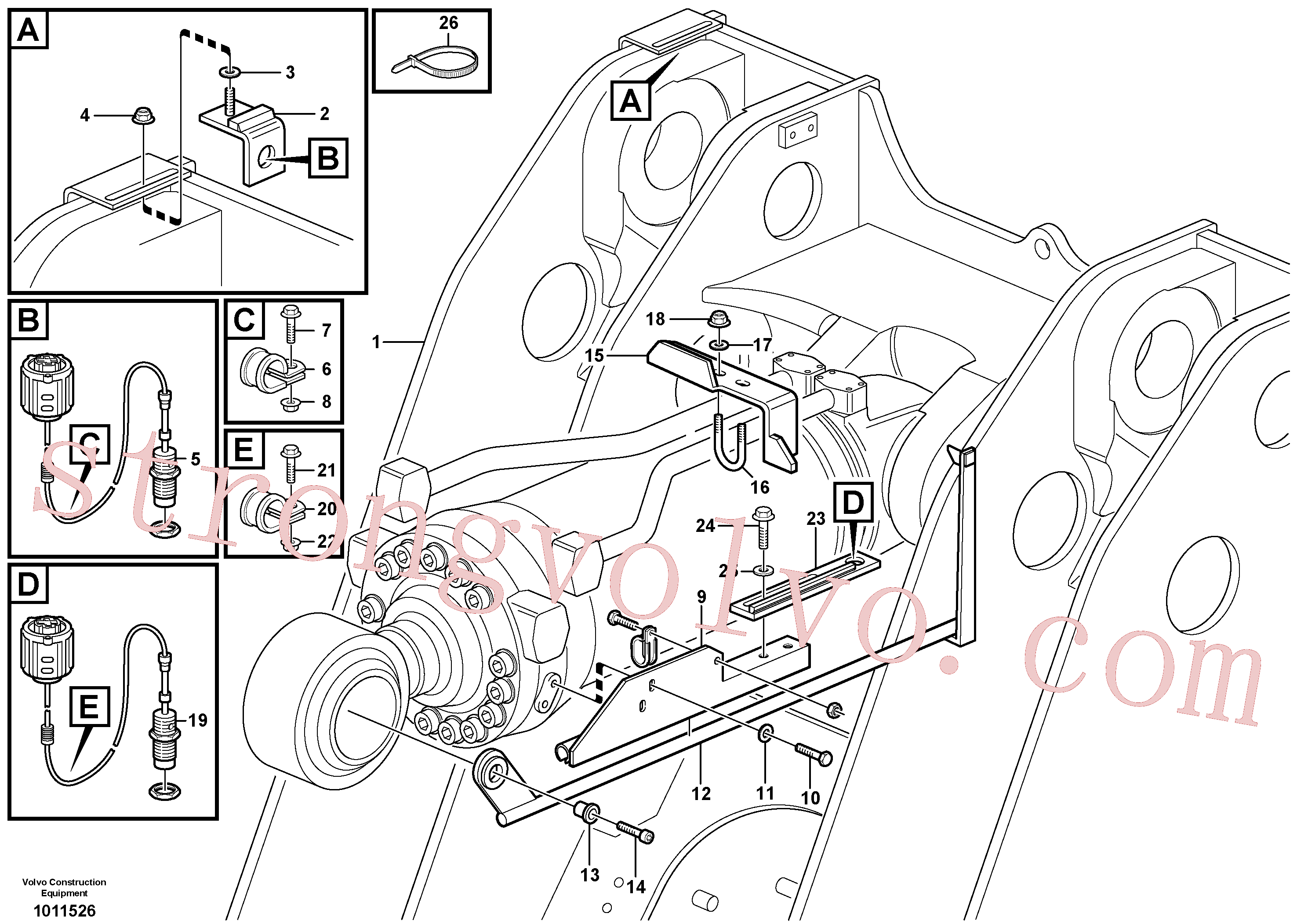Volvo Montagem VOE11176761 Retentor Acessórios