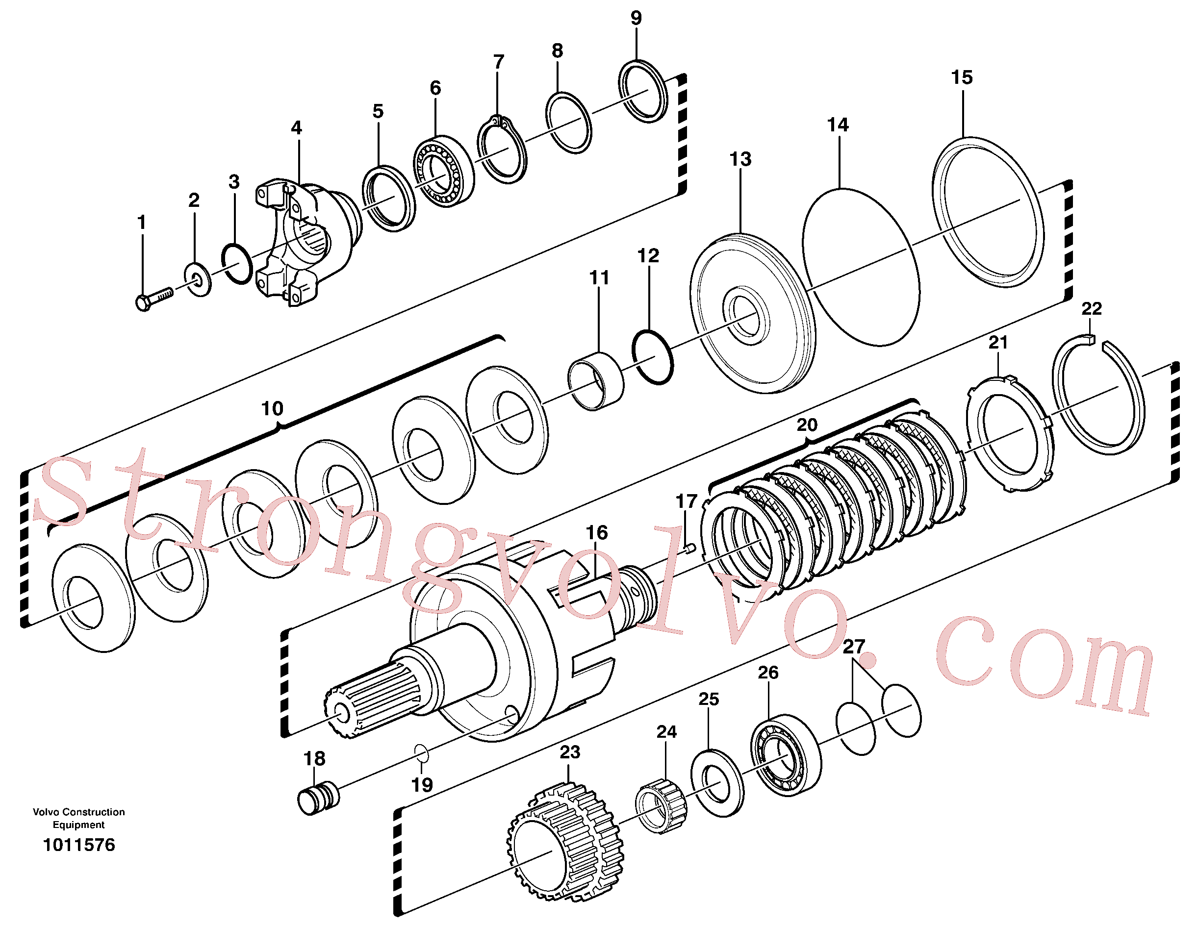 VOE11712469 Volvo Embraiagem hidráulica, 4 rodas motrizes(1011576 Montagem)