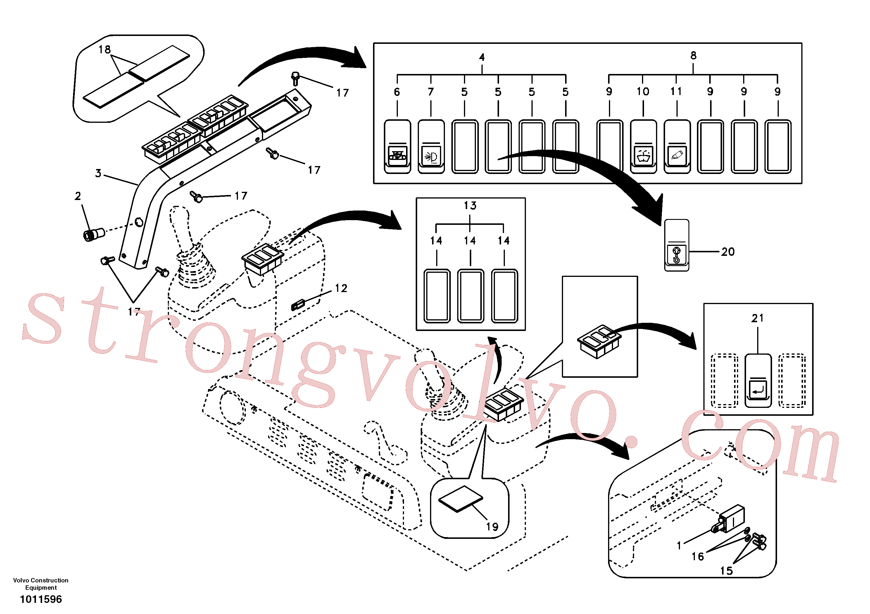 SA9213-04000 Volvo Interruptor(1011596 Montagem)