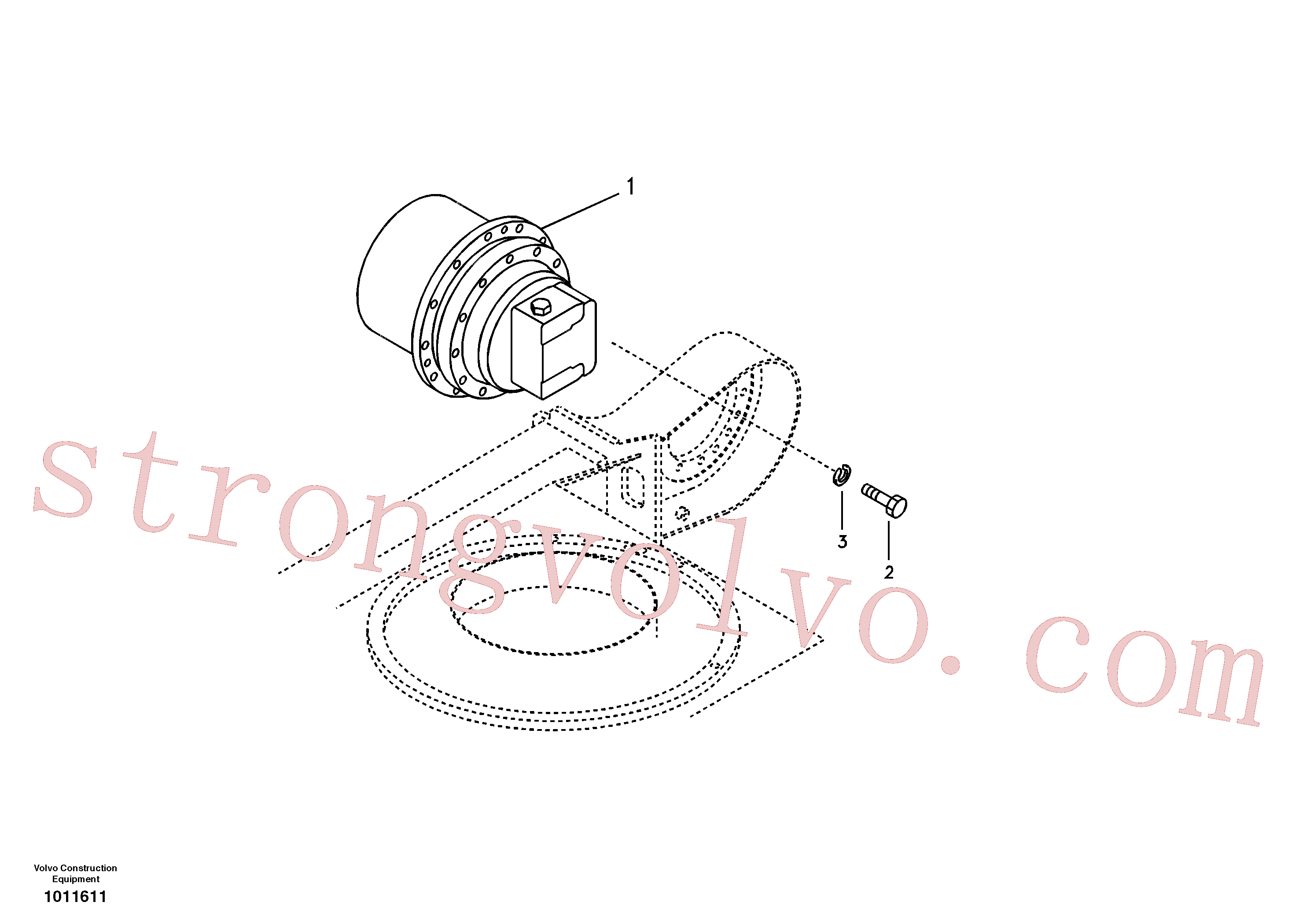 VOE14516668 Volvo Motor de curso com peças de montagem(1011611 Montagem)