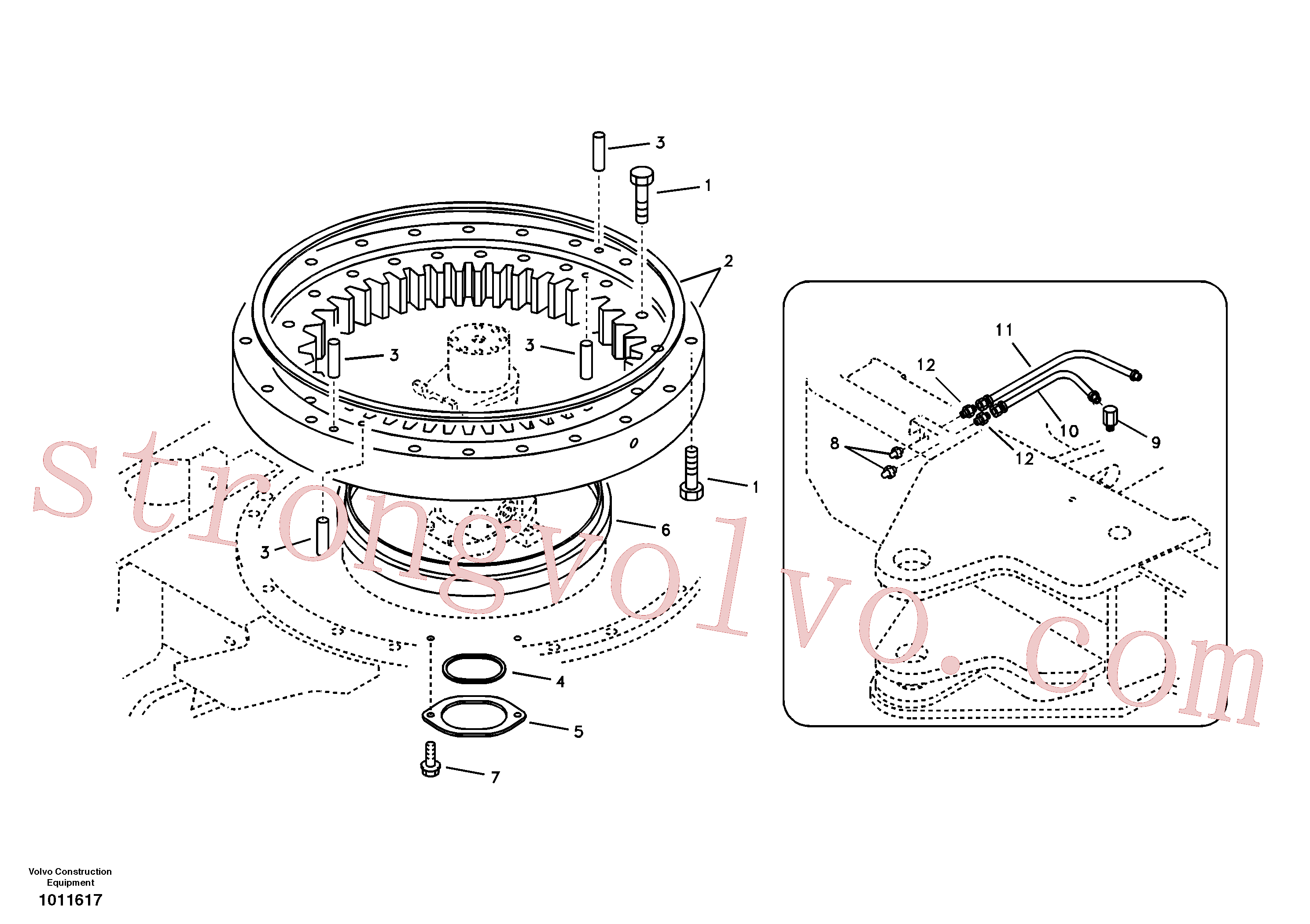 Atacado VOE14882747 Mangueira completa Volvo escavadeira