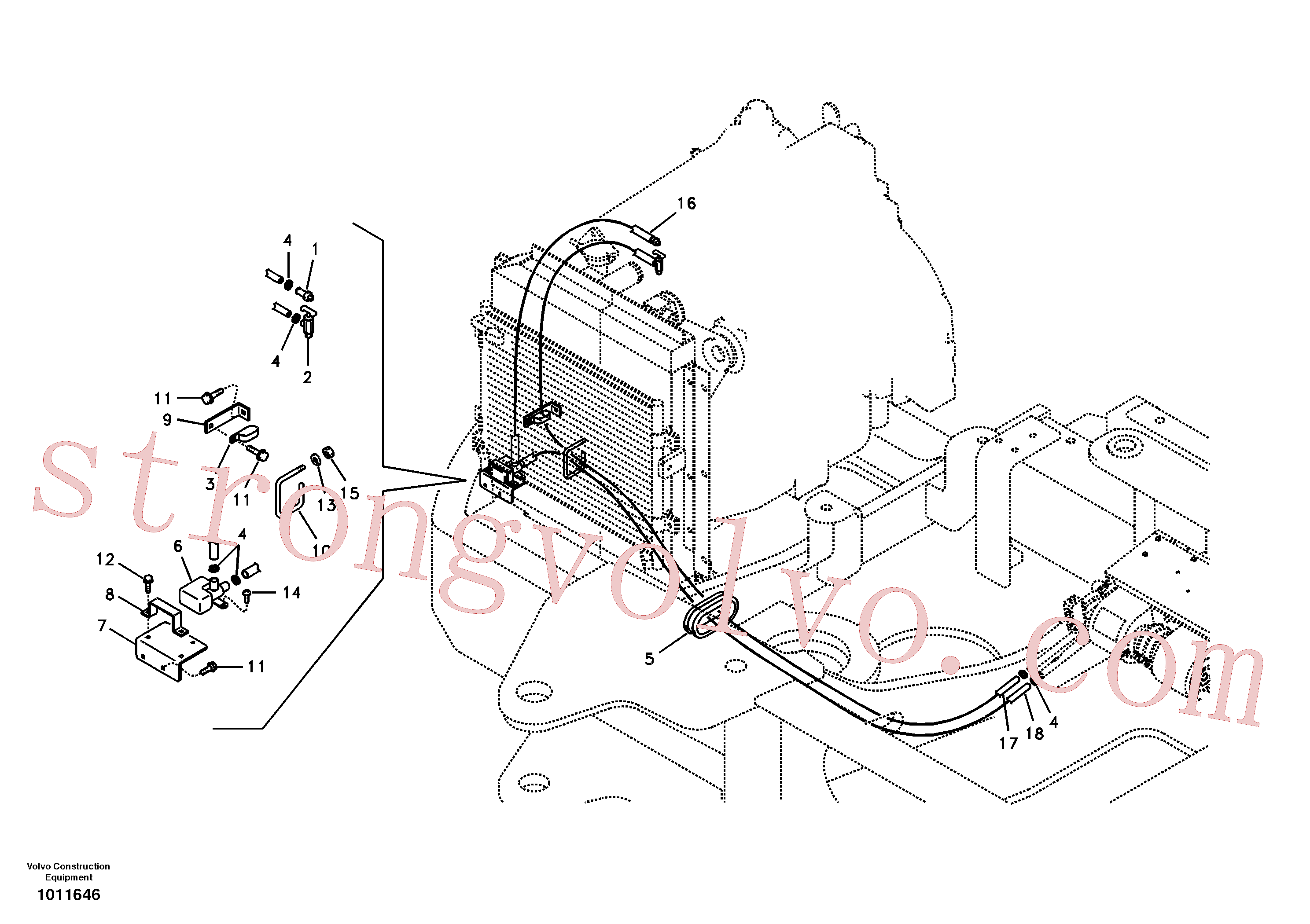 VOE14507450 Volvo Linha de aquecimento(1011646 Montagem)