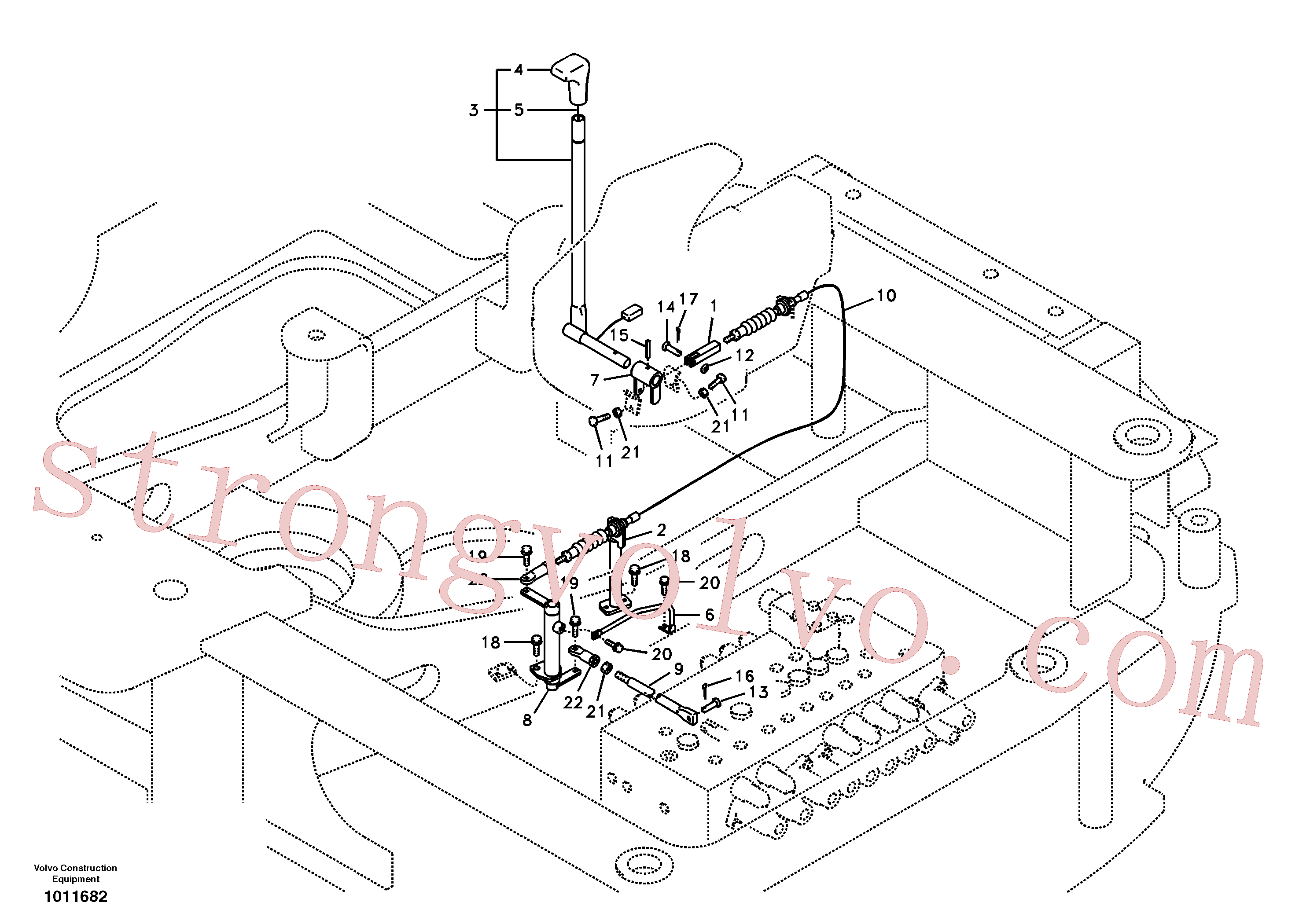VOE14639965 Volvo Tirantes de comando, lâmina de terraplanagem(1011682 Montagem)