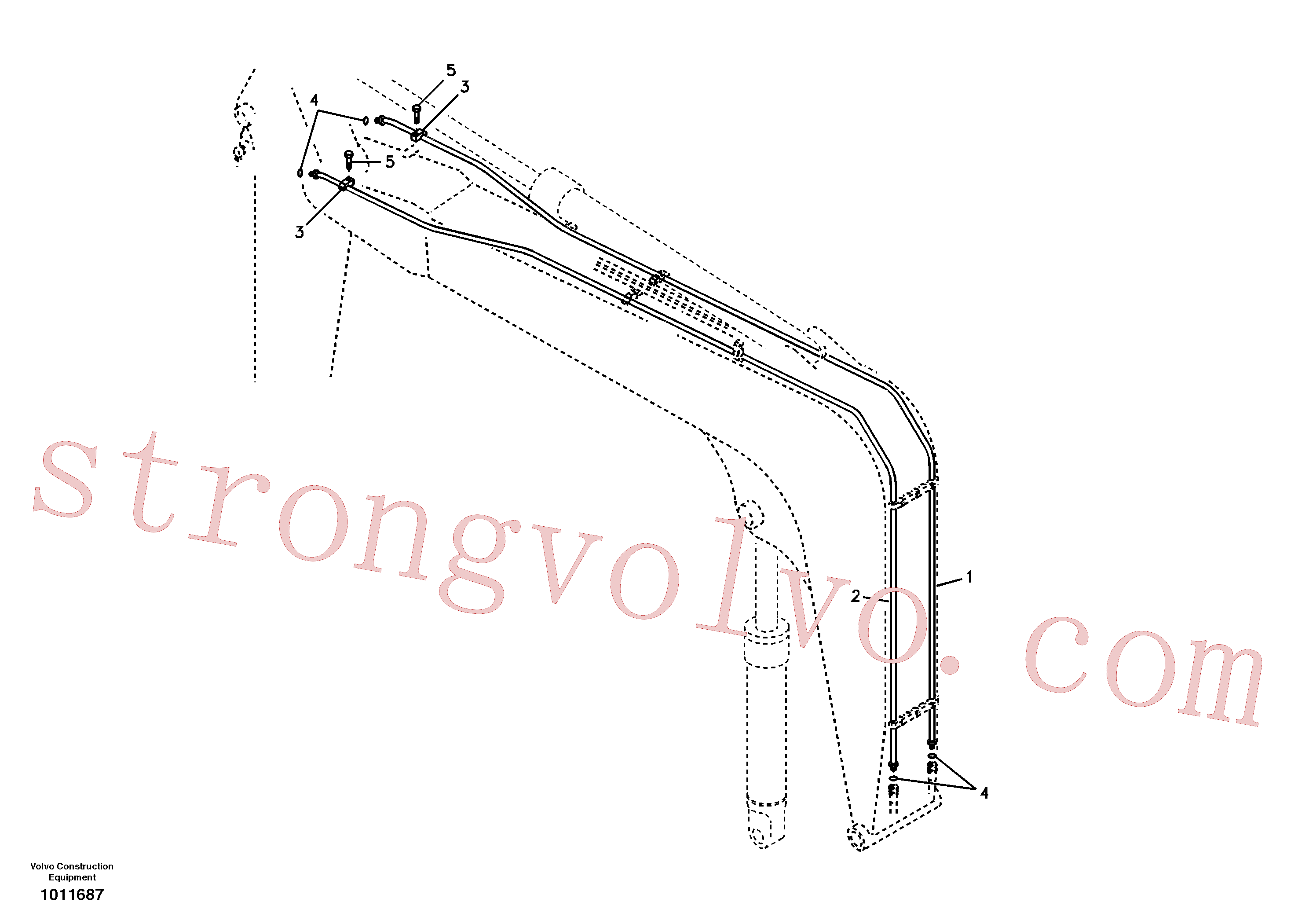 VOE14519829 Pipe Inscreva-se para Volvo Acessórios para escavadeira
