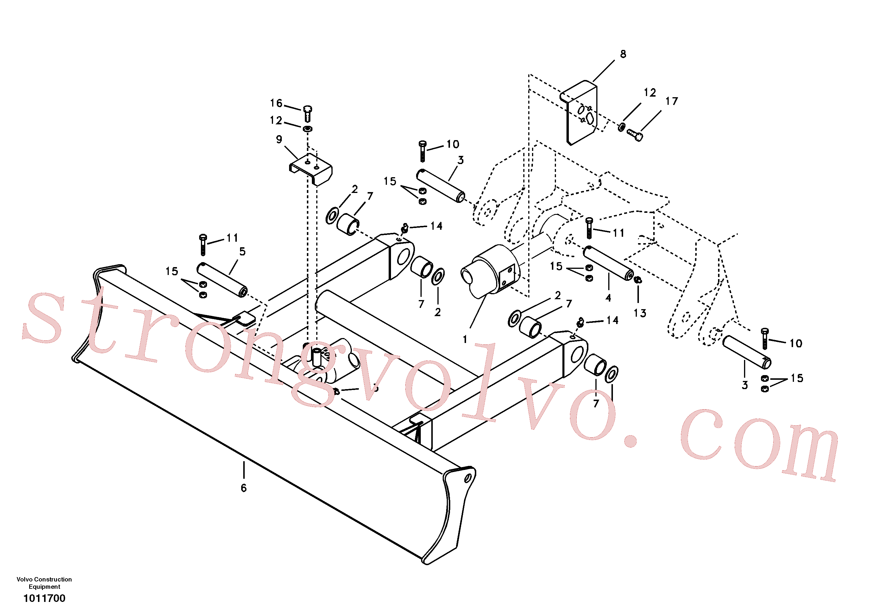 VOE14519232 Doz Blade Cyl Volvo escavadeira
