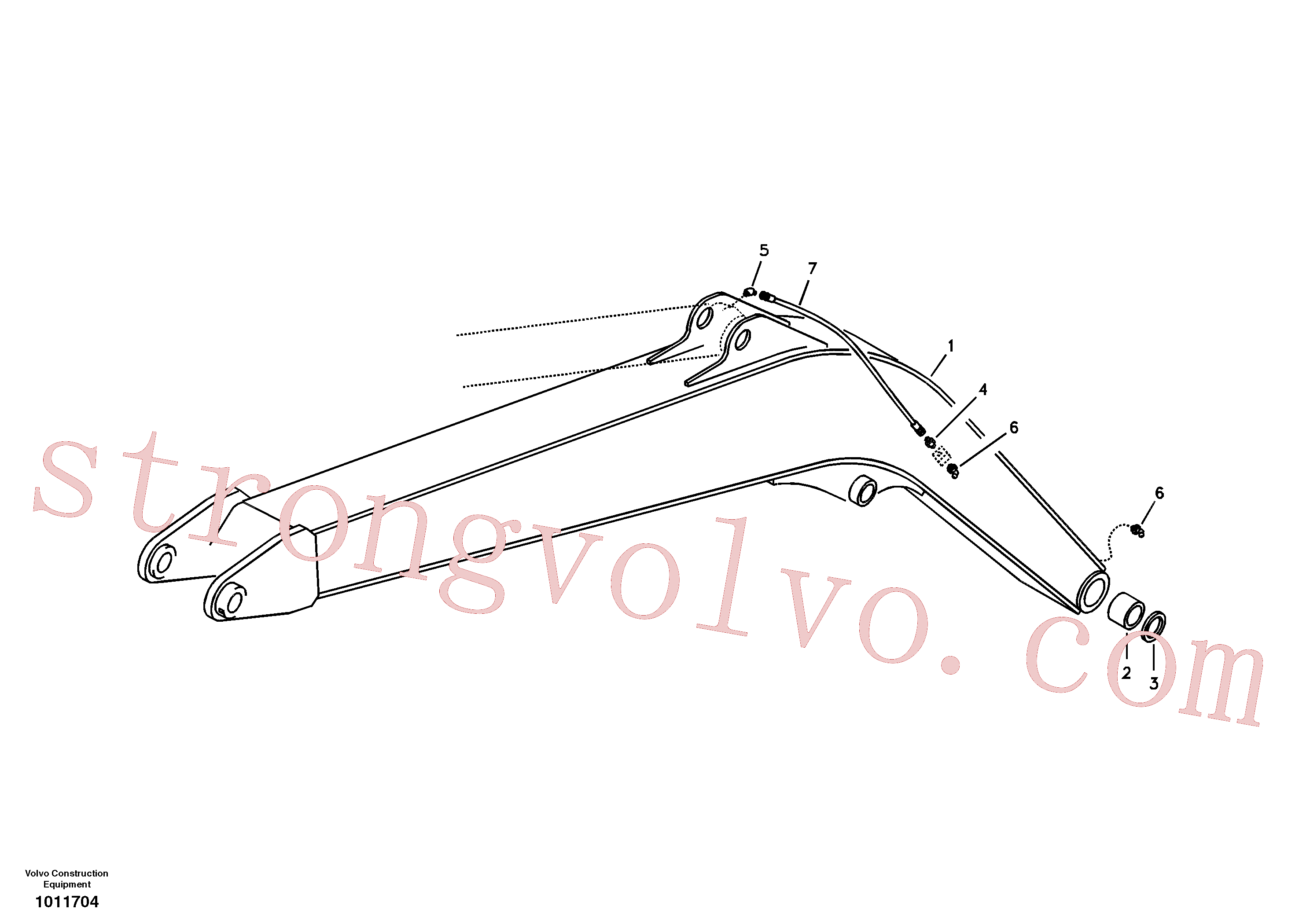 Atacado VOE14532897 Excavator boom Volvo escavadeira