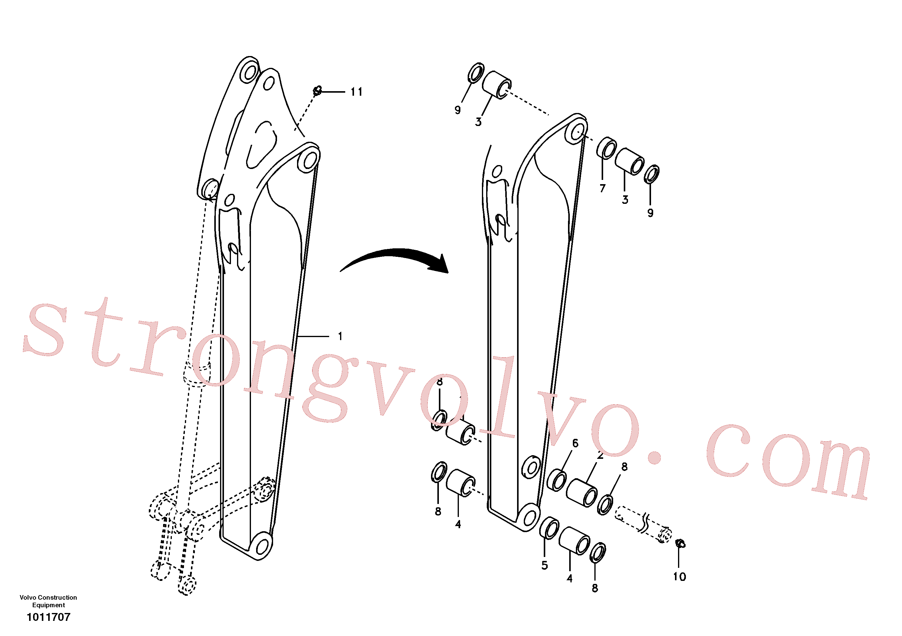 Atacado VOE14579527 Braço Volvo escavadeira
