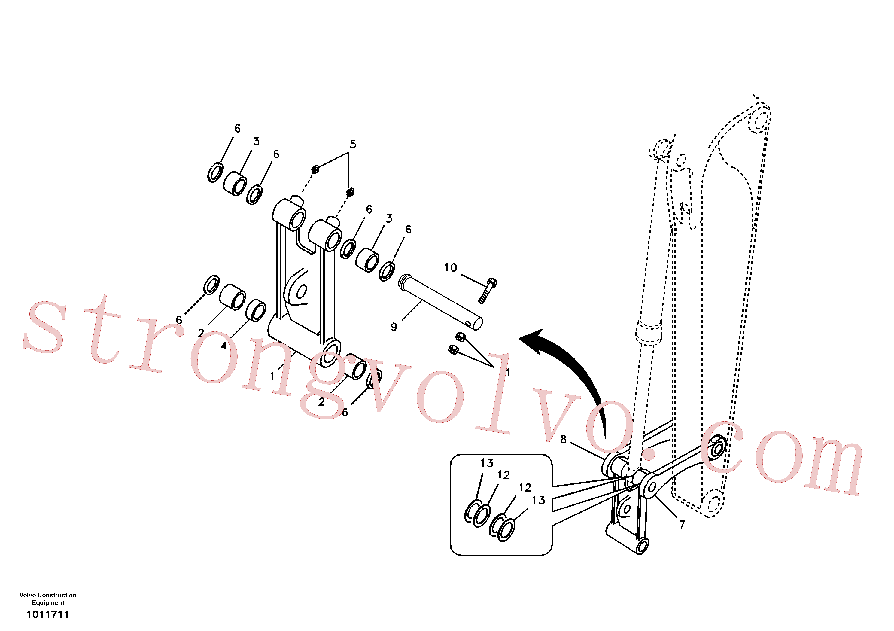 VOE14505012 Volvo Tirantes à haste de ligação(1011711 Montagem)