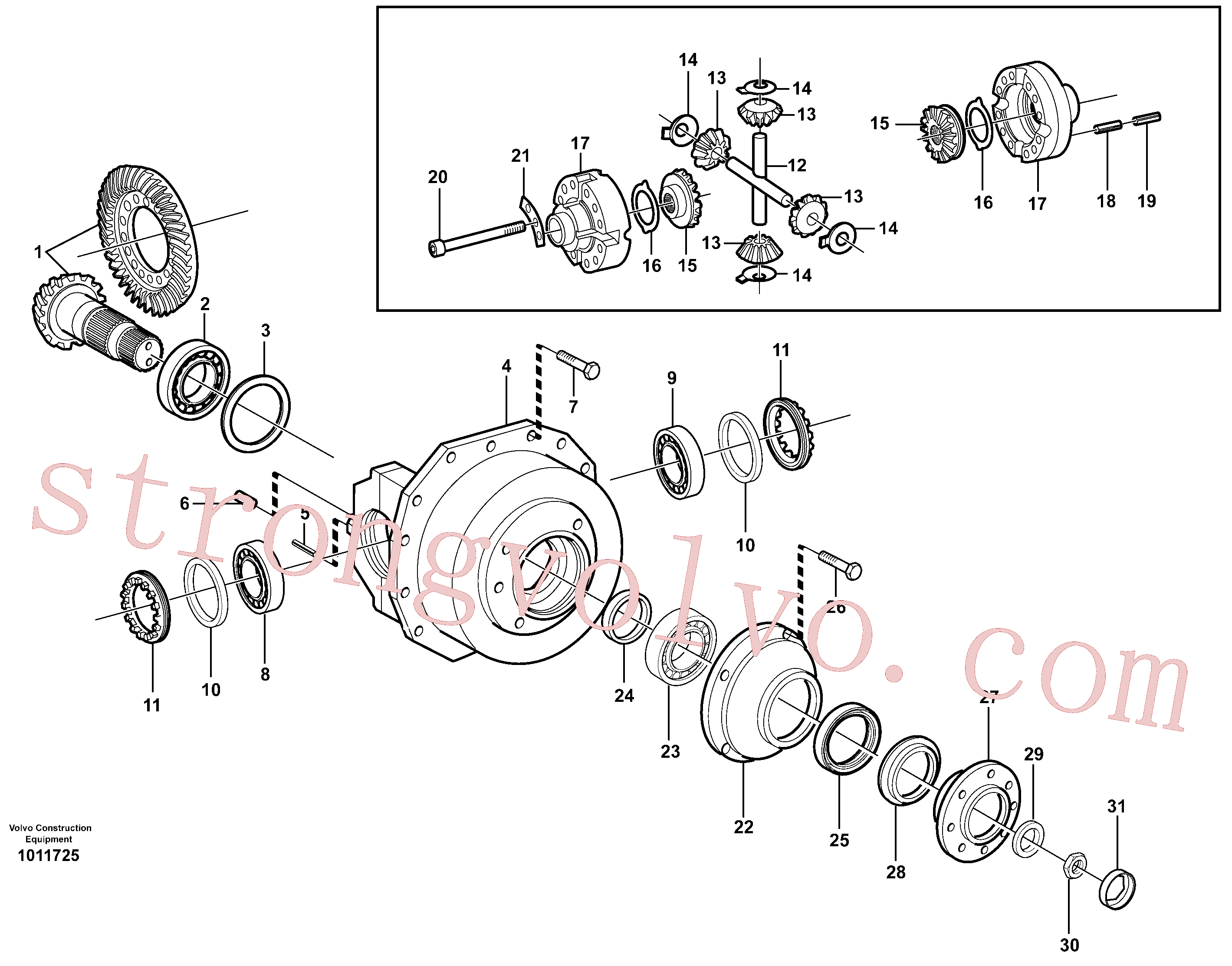 ZM2906377 Volvo Eixo traseiro, diferencial(1011725 Montagem)