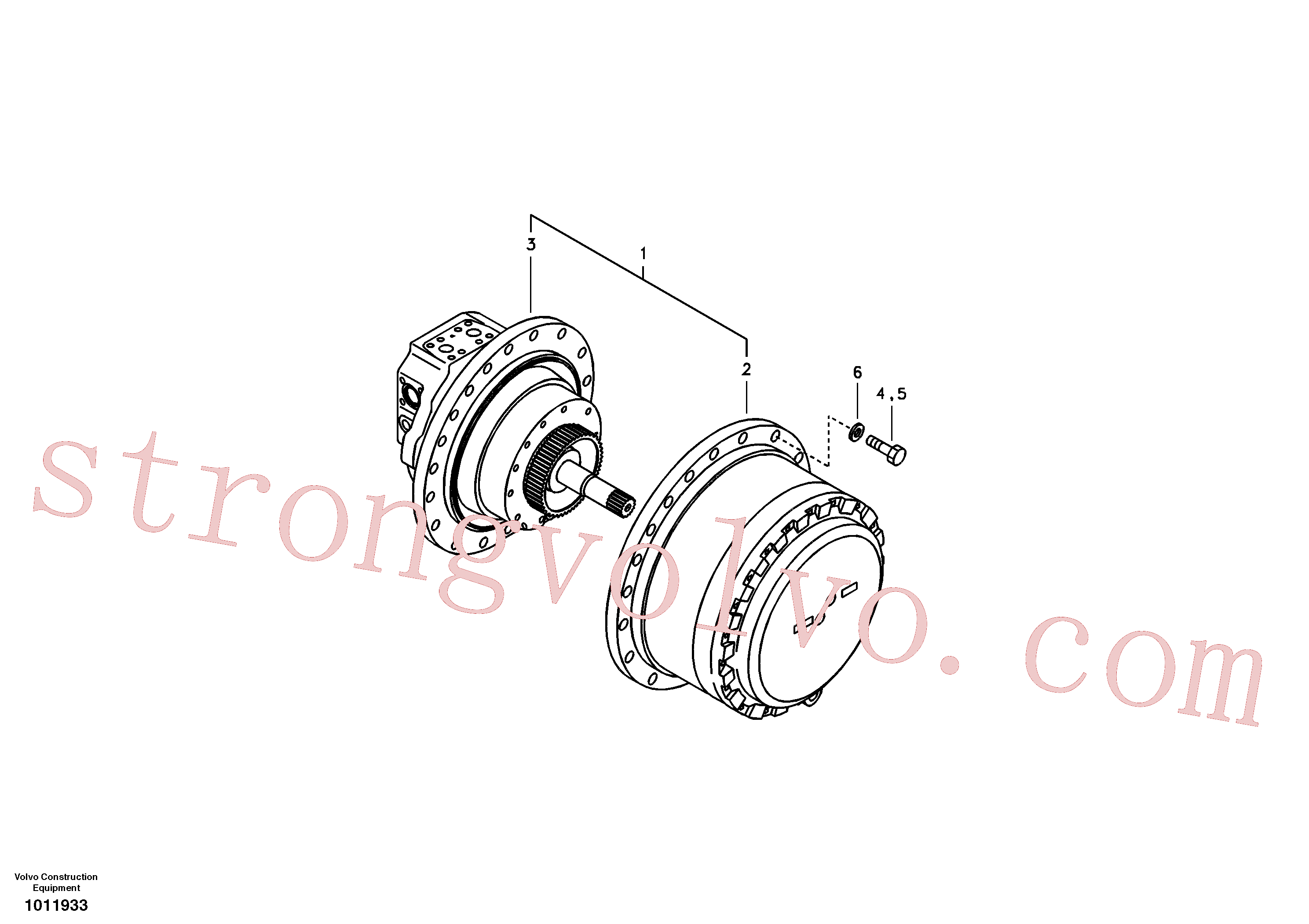 SA7240-10601 Volvo Motor de curso com peças de montagem(1011933 Montagem)
