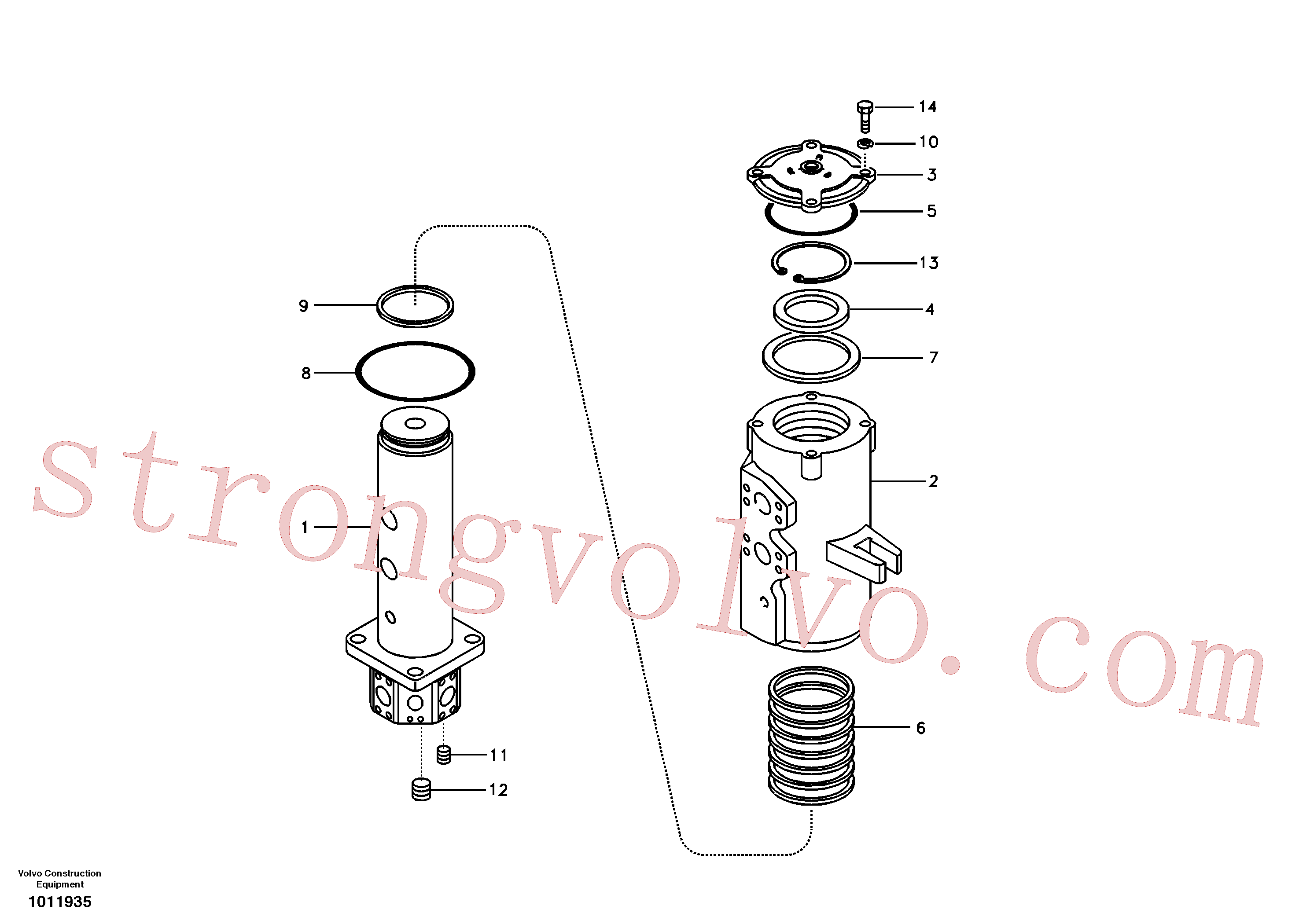 Volvo Acessórios para escavadeira SA9541-01110 Anel de fixação Acessórios