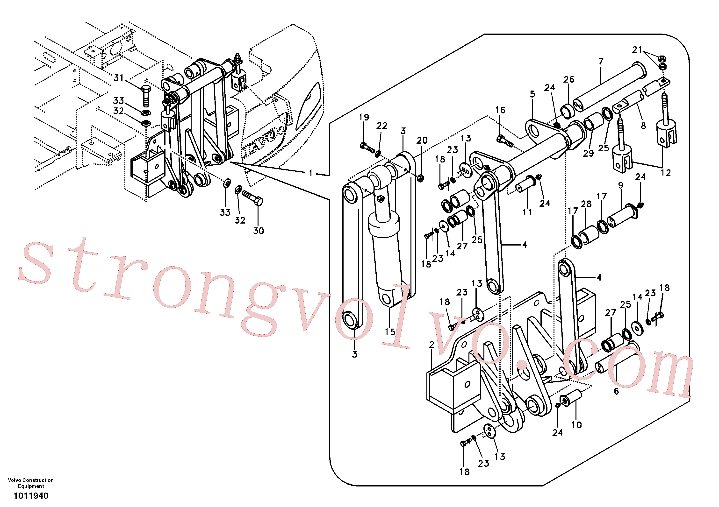 SA9011-23020 Volvo Remoção de contrapeso, conjunto(1011940 Montagem)