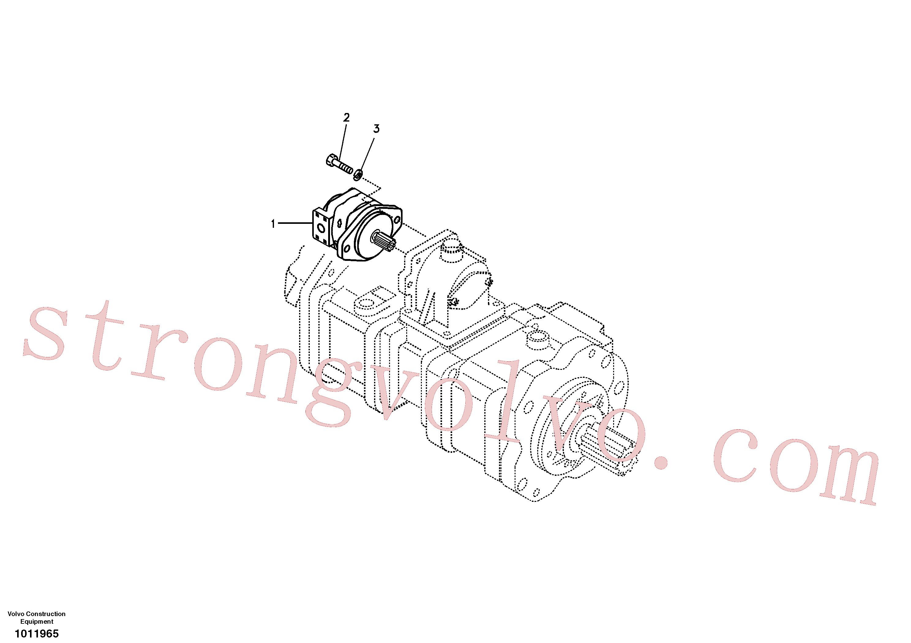 VOE14520055 Volvo Sistema hidráulico, suporte da bomba refrigerante do óleo(1011965 Montagem)