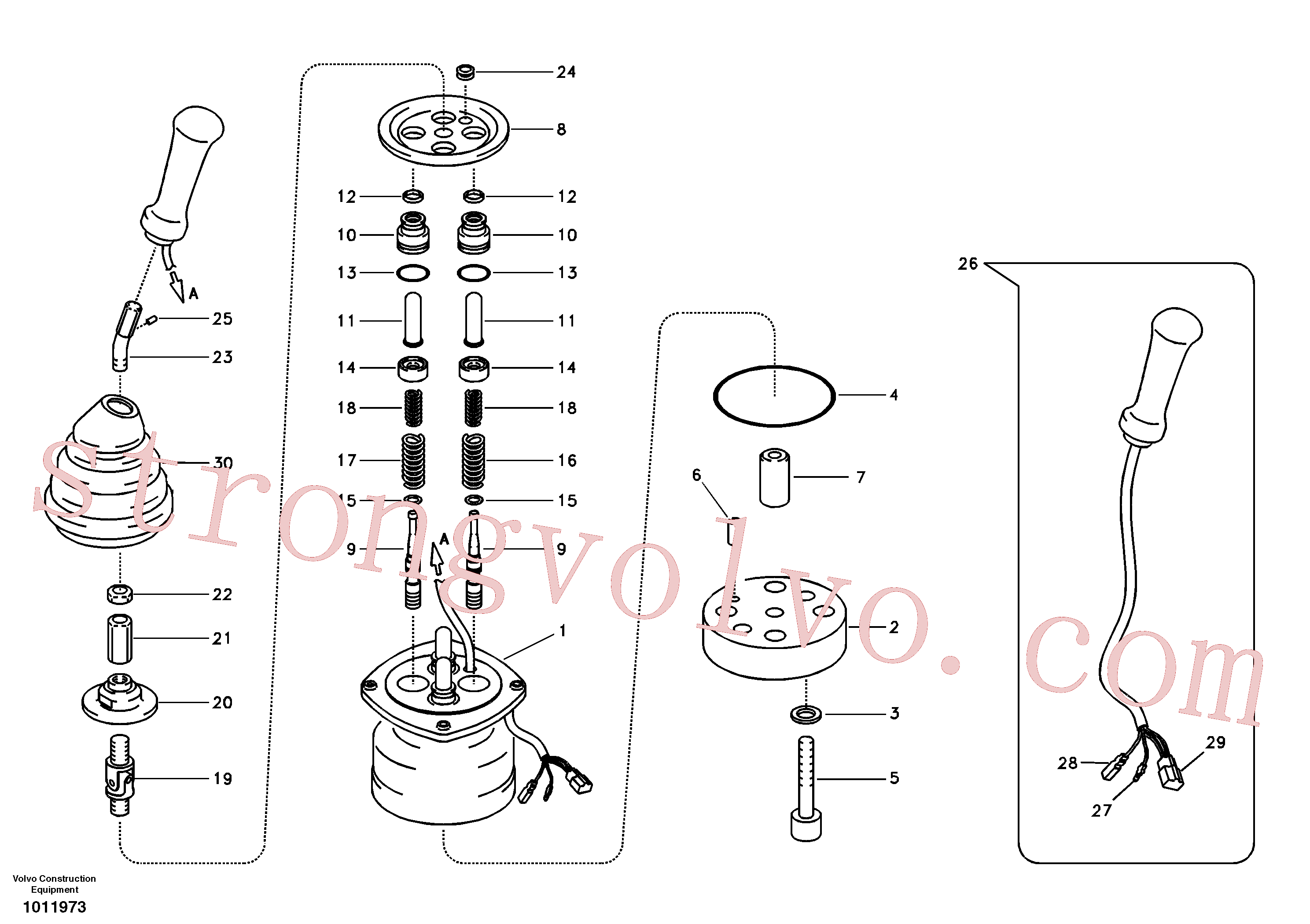VOE14510417 Volvo Servo-sistema, válvula de comando à distância(1011973 Montagem)