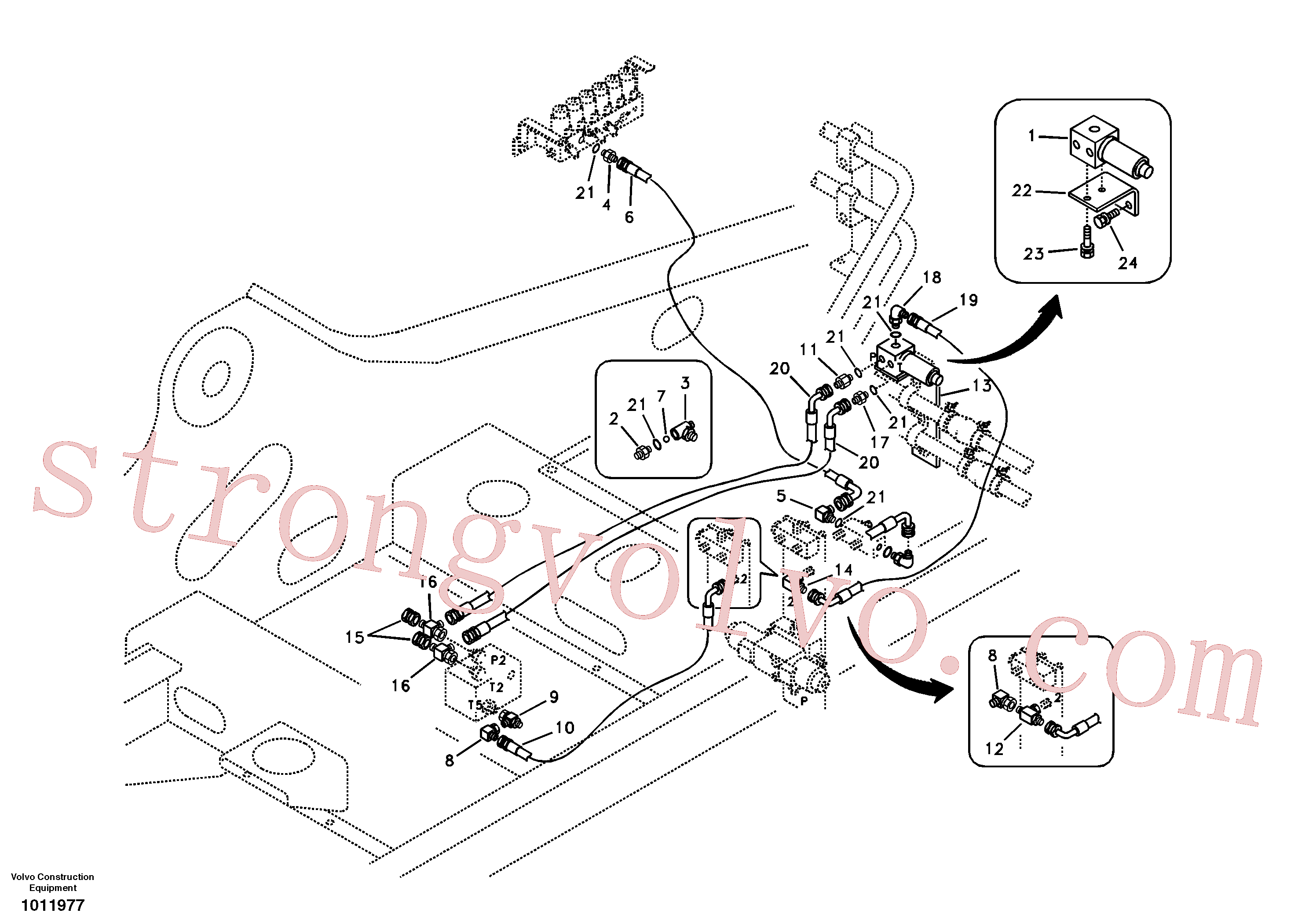 VOE14516336 Volvo Sistema servomotor, martelo e corte(1011977 Montagem)