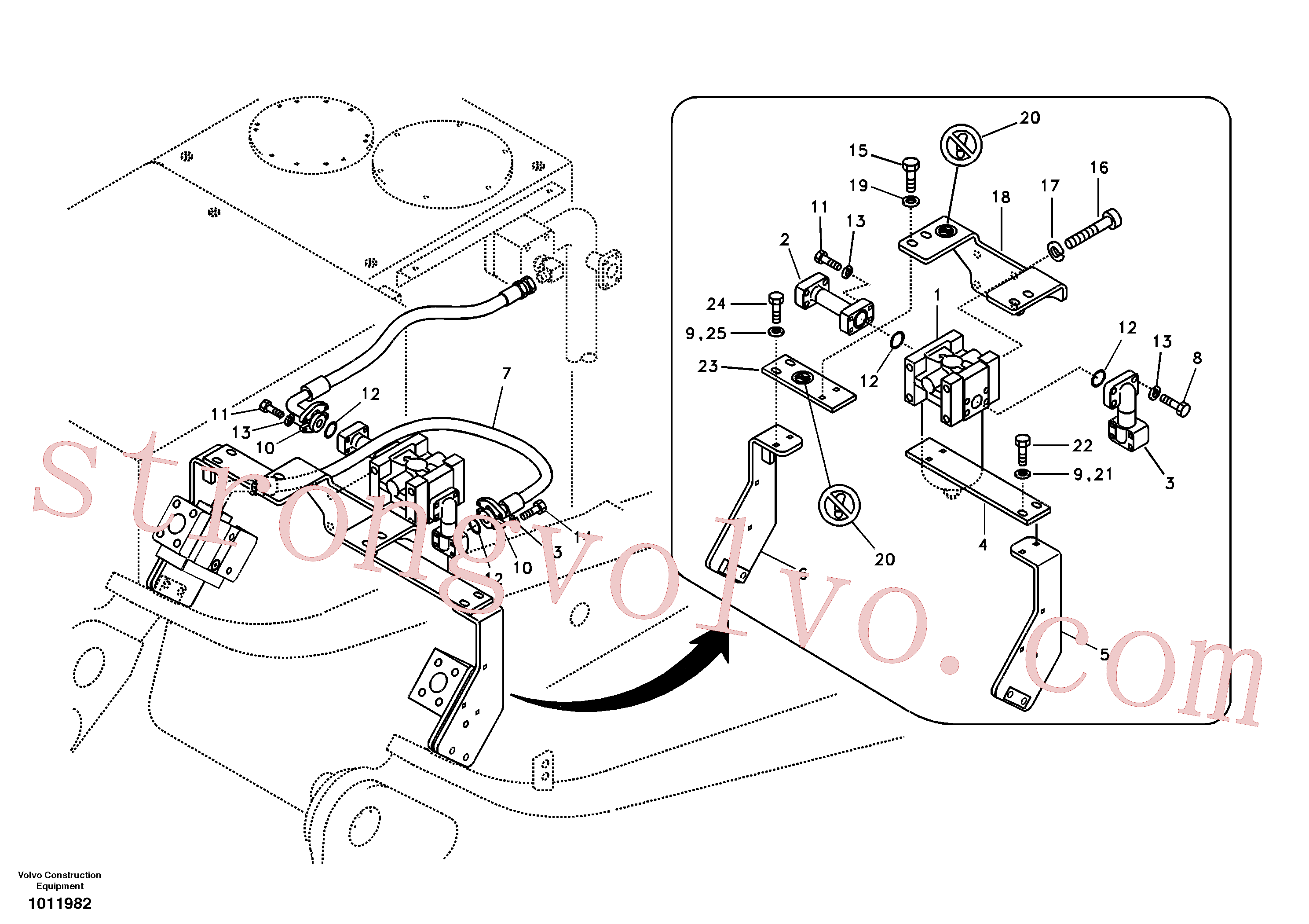 China Made SA9016-21015 Bolt Volvo Acessórios para escavadeira