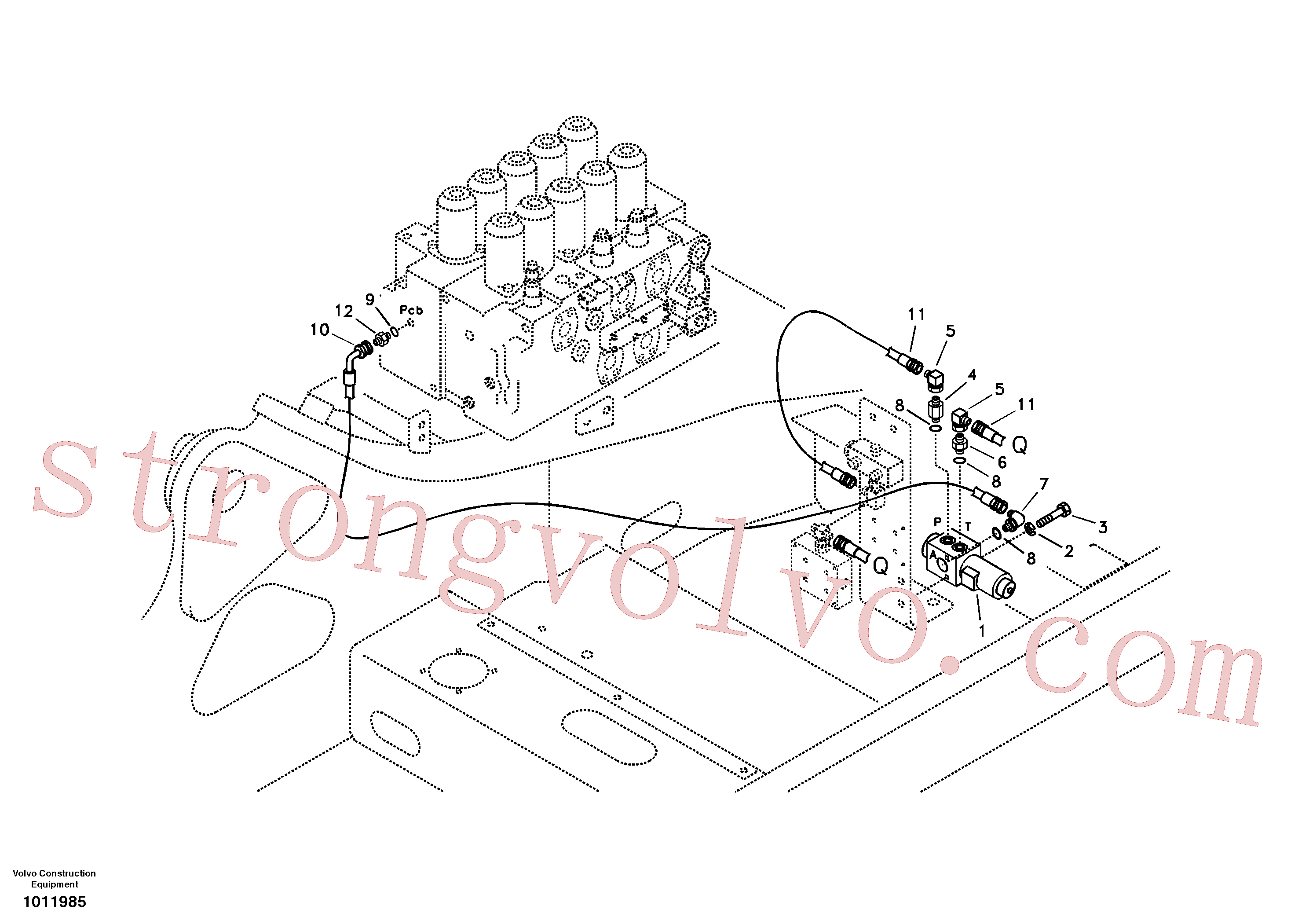 VOE14502037 Volvo Hidráulica de serviço, martelo e cortador para fluxo da bomba auxiliar(1011985 Montagem)