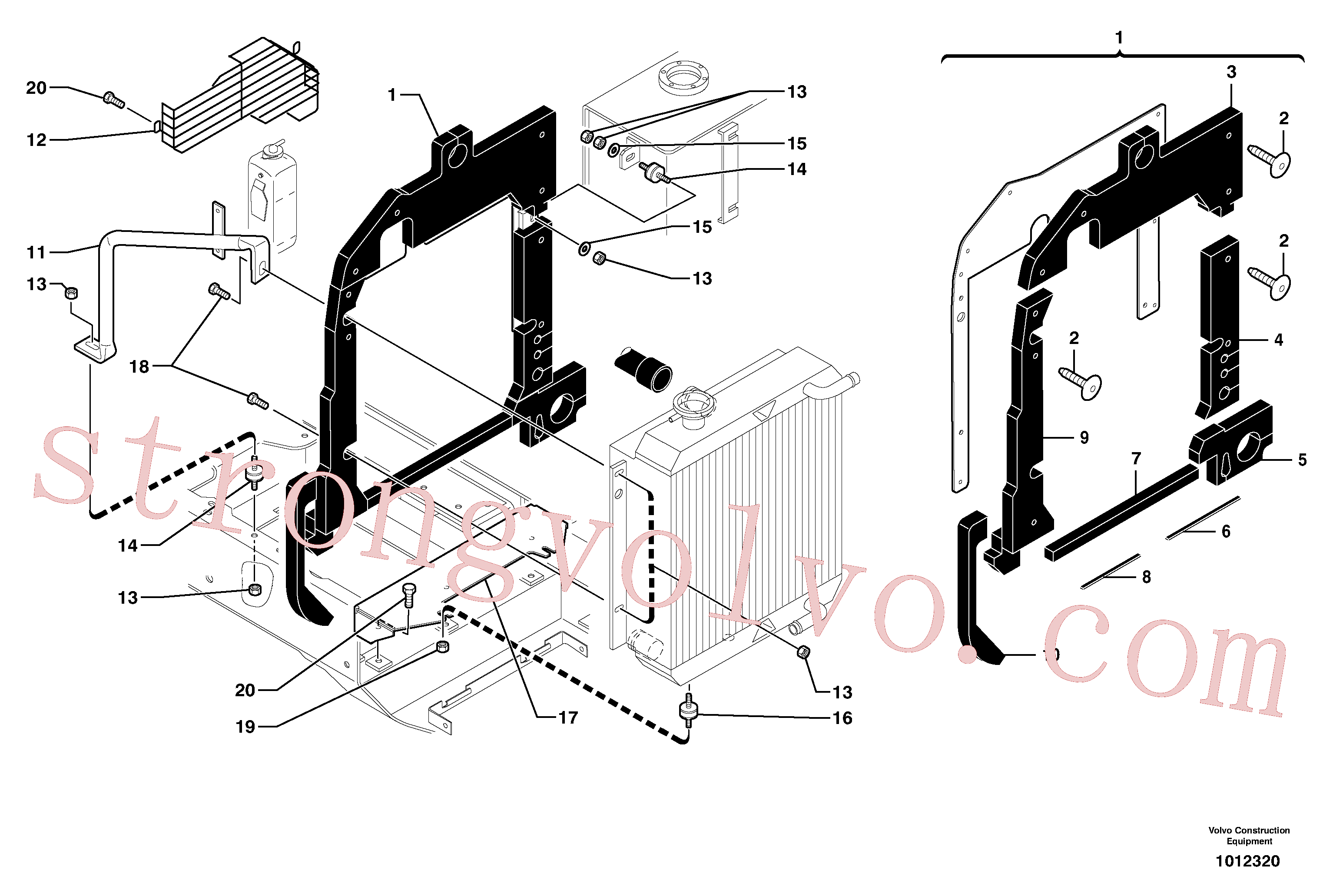 Volvo VOE11802713 Base de montagem Volvo Acessórios para escavadeira