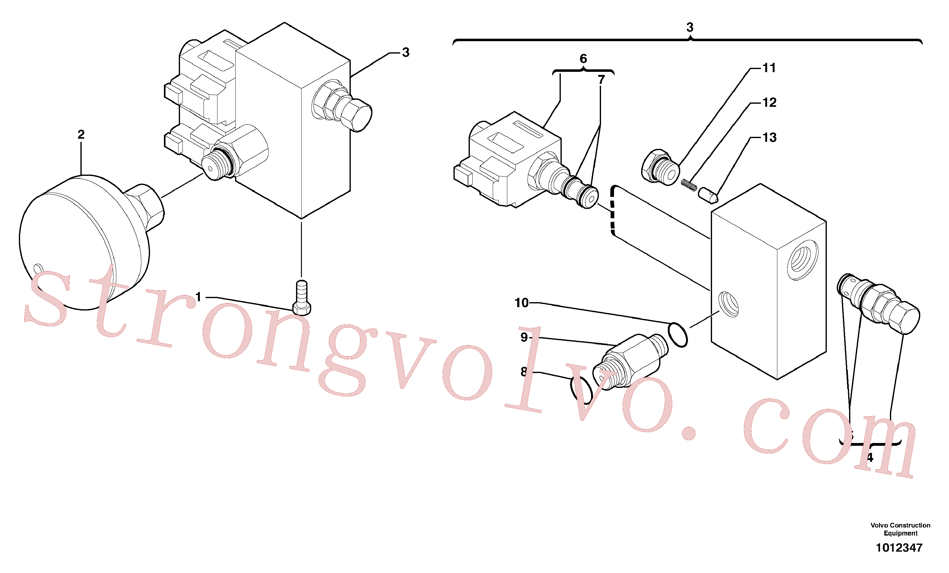 China Made VOE11800385 Bloco Volvo Acessórios para escavadeira