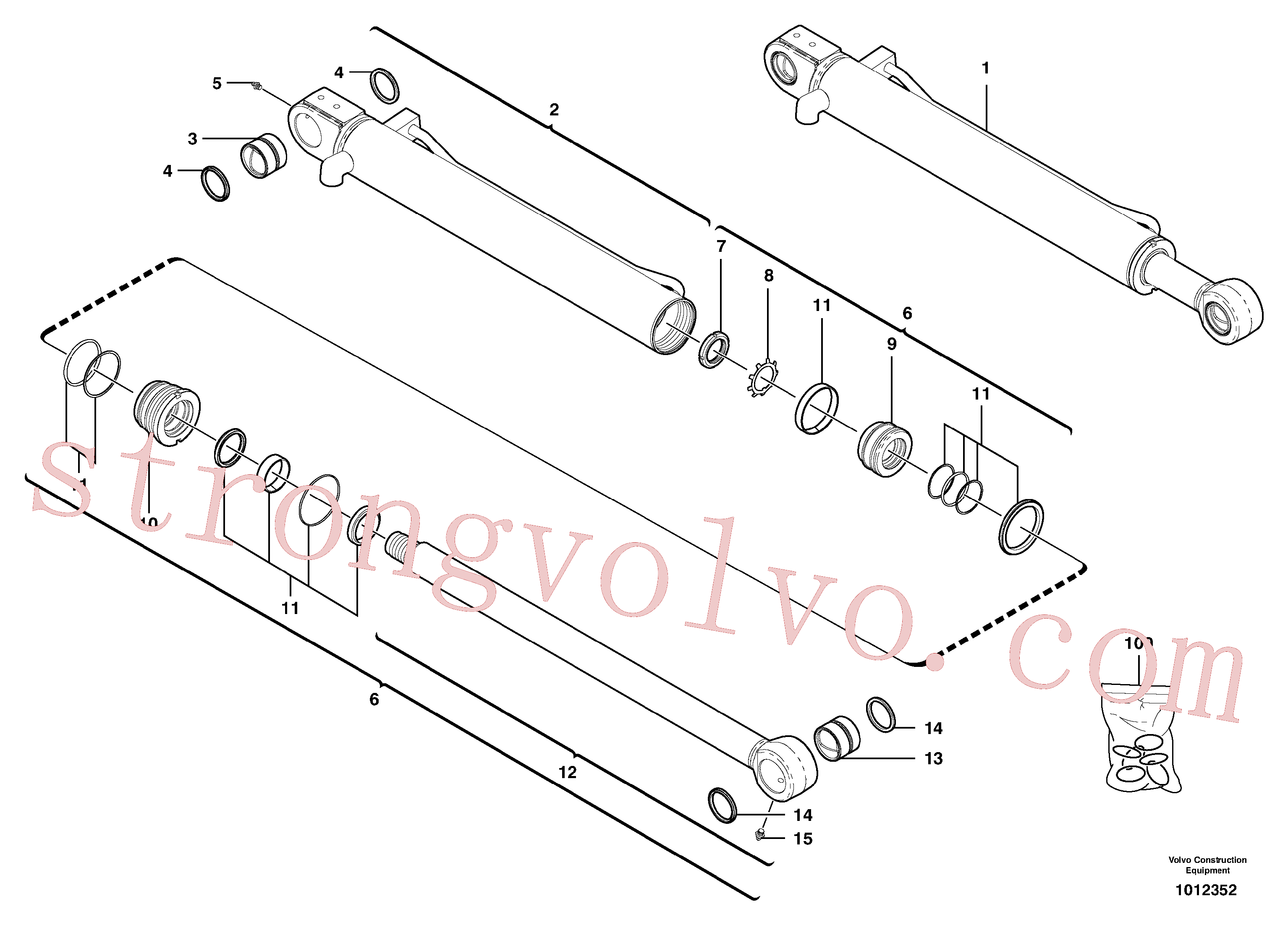 China Made VOE11713224 Biela Volvo Acessórios para escavadeira