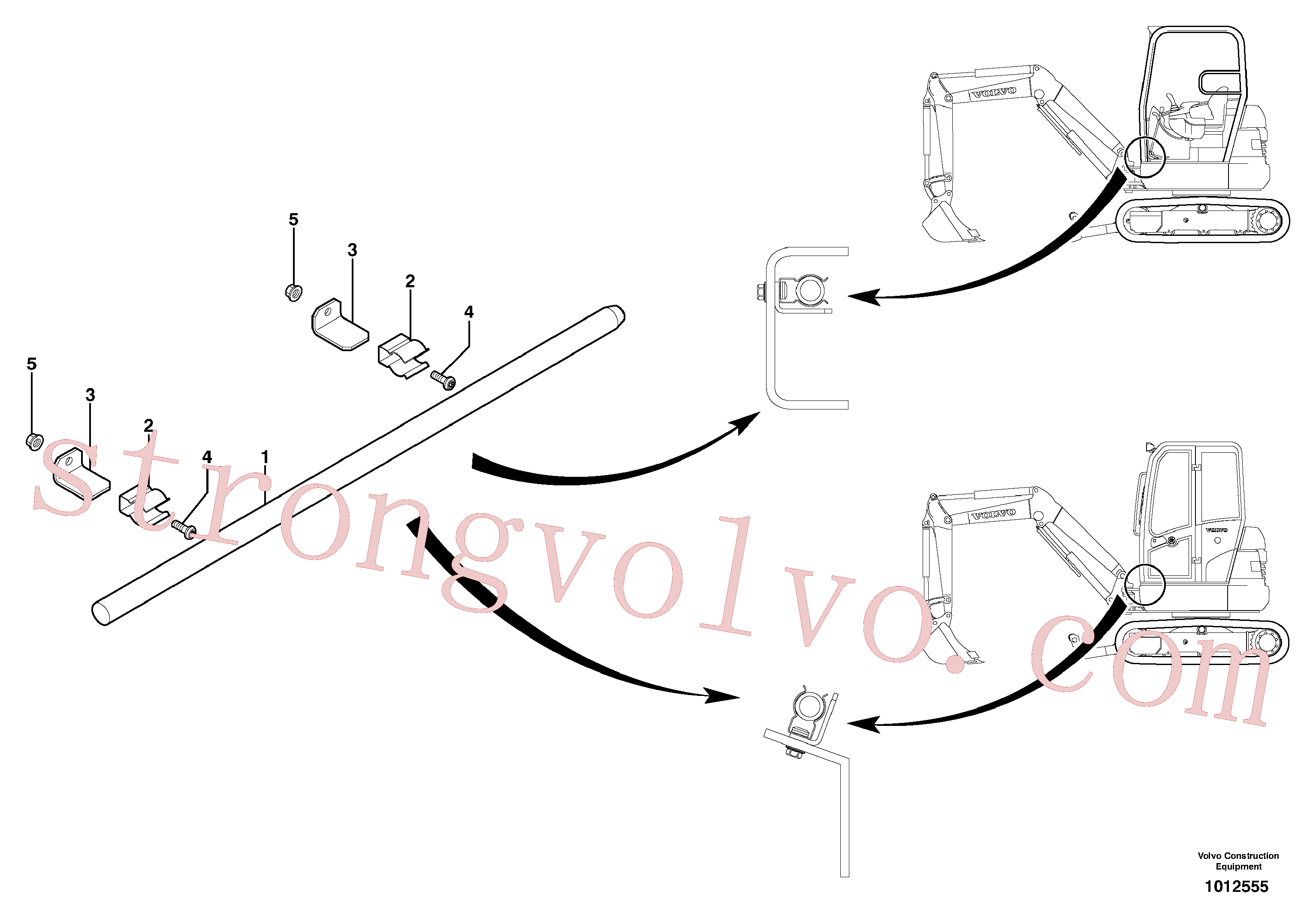 VOE14572498 Volvo Alavanca(1012555 Montagem)