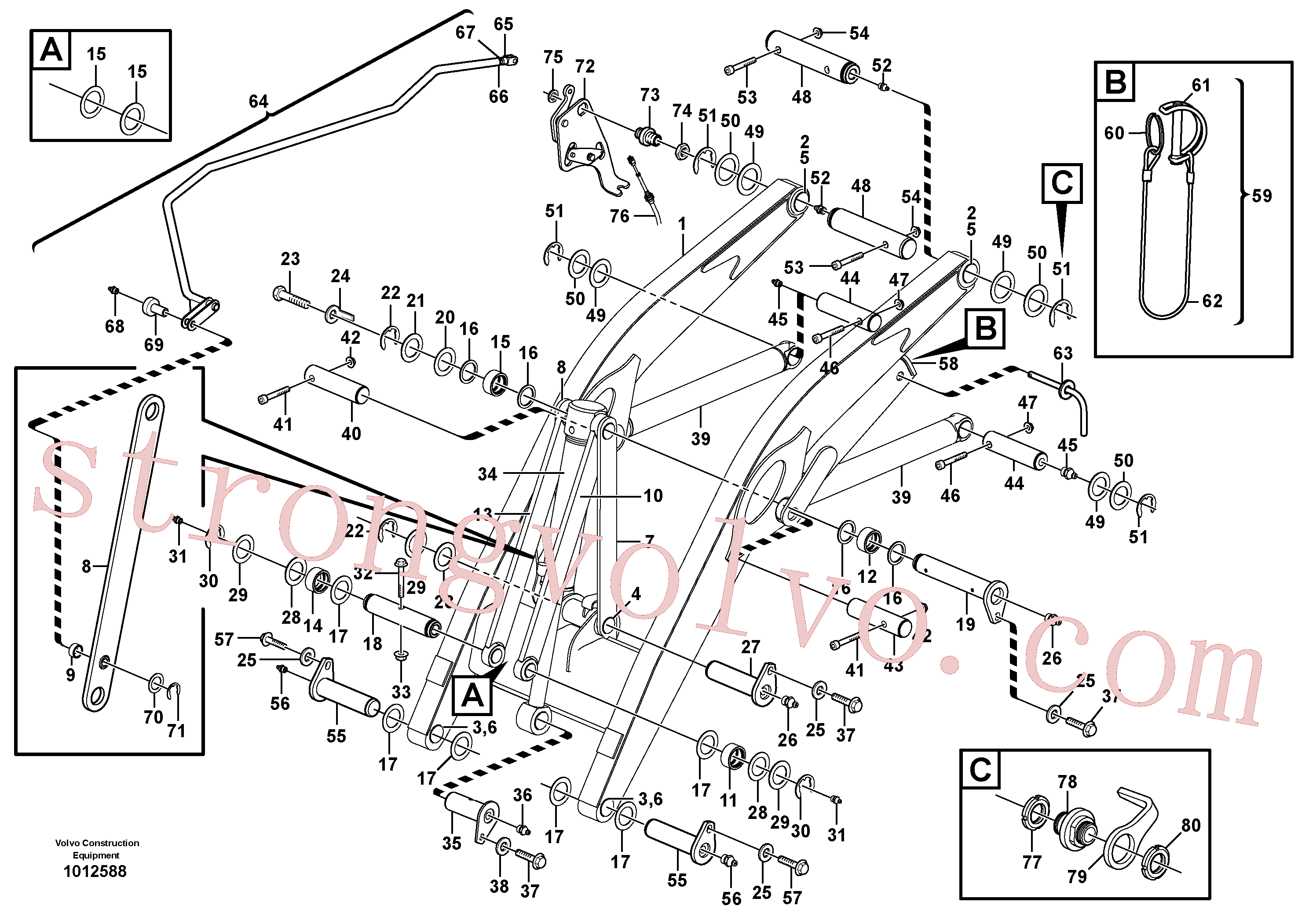 Atacado VOE967640 Parafuso soquete sext Volvo escavadeira