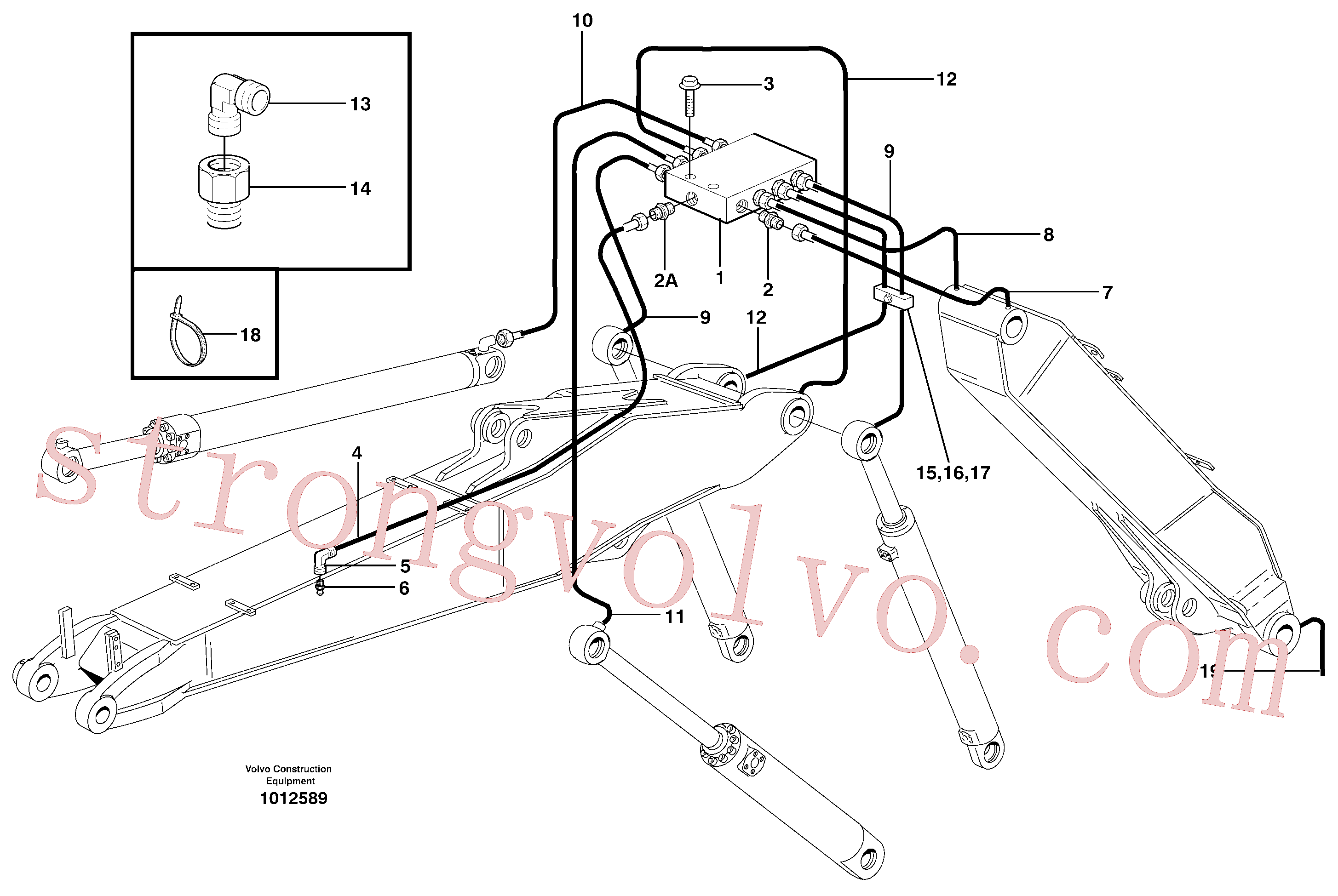 Atacado VOE14372722 Mangueira de lubrificação Volvo escavadeira