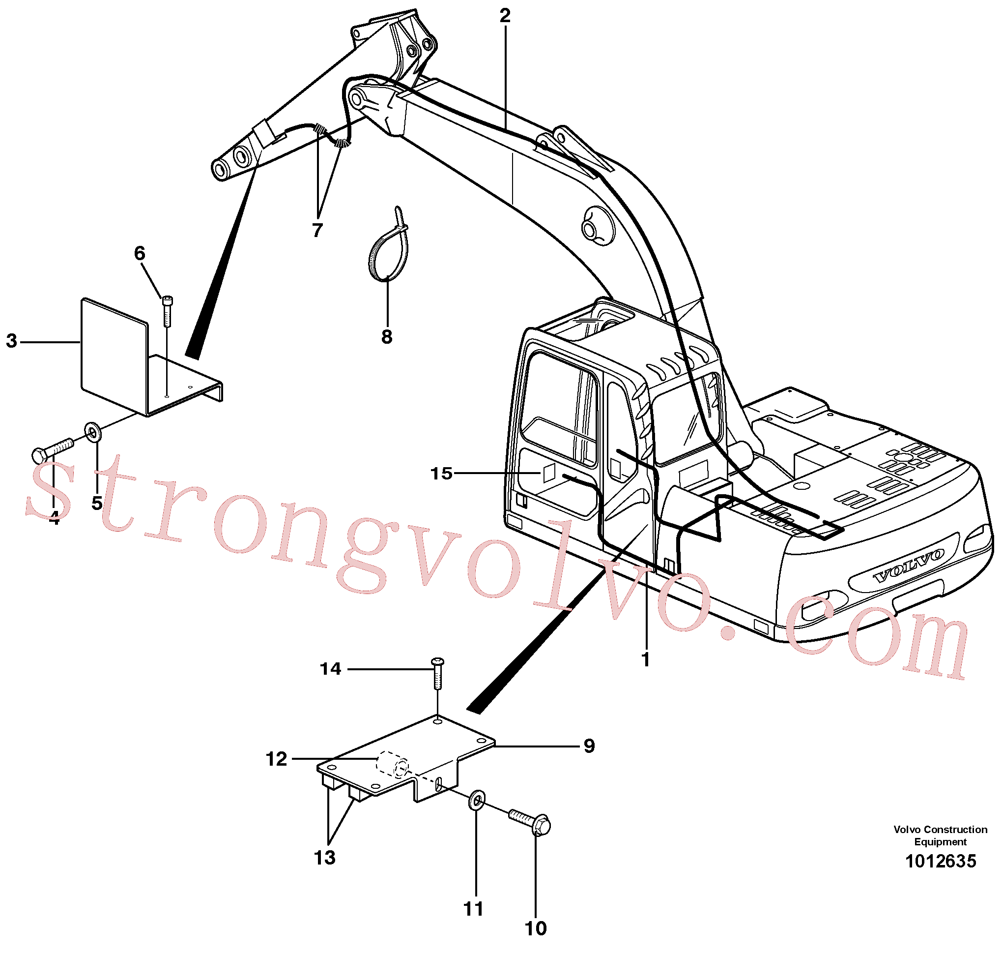 VOE973254 Volvo Rototilt (articulação rotativa)(1012635 Montagem)