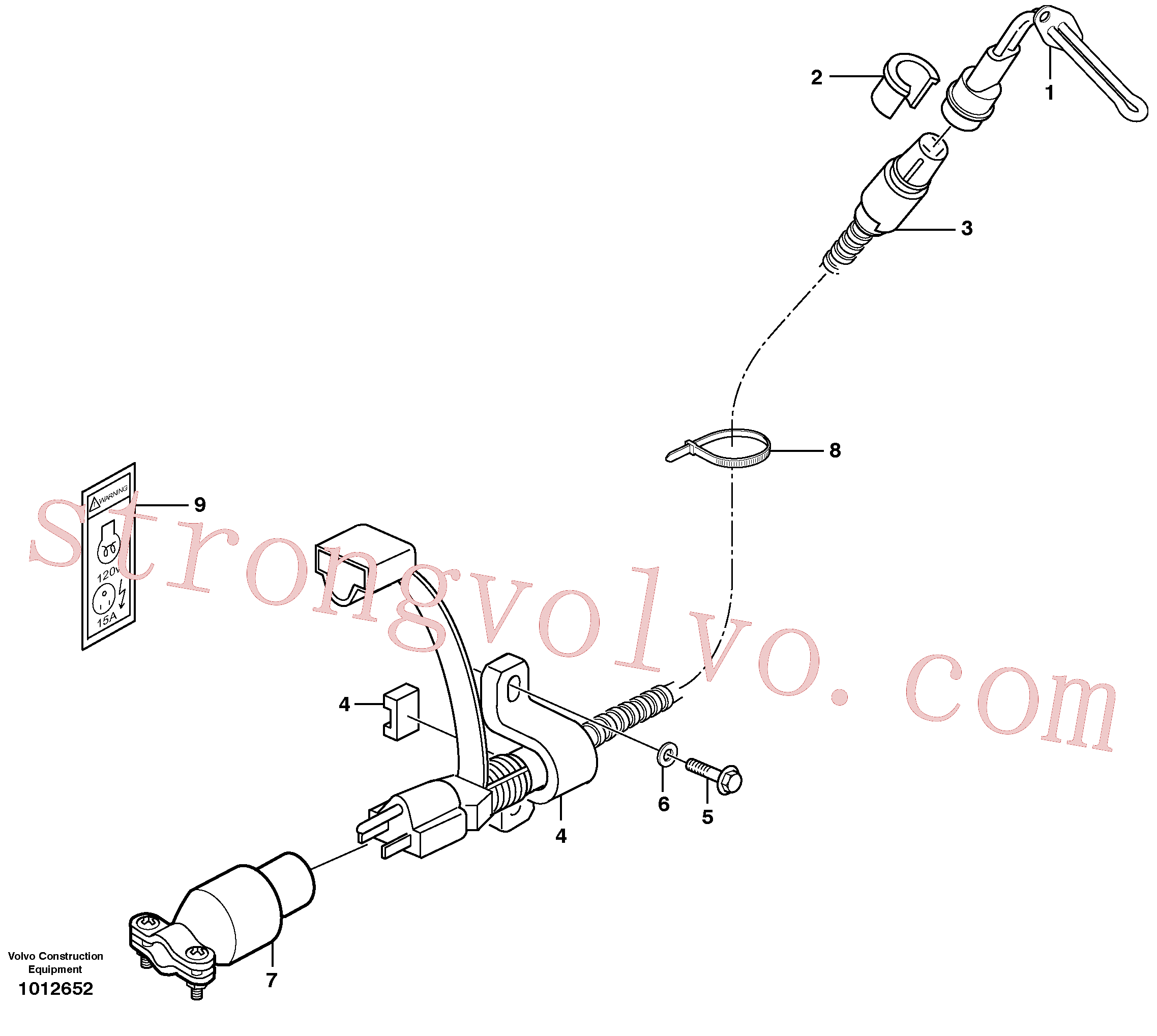 VOE14213995 Volvo Aquecedor do motor.(1012652 Montagem)