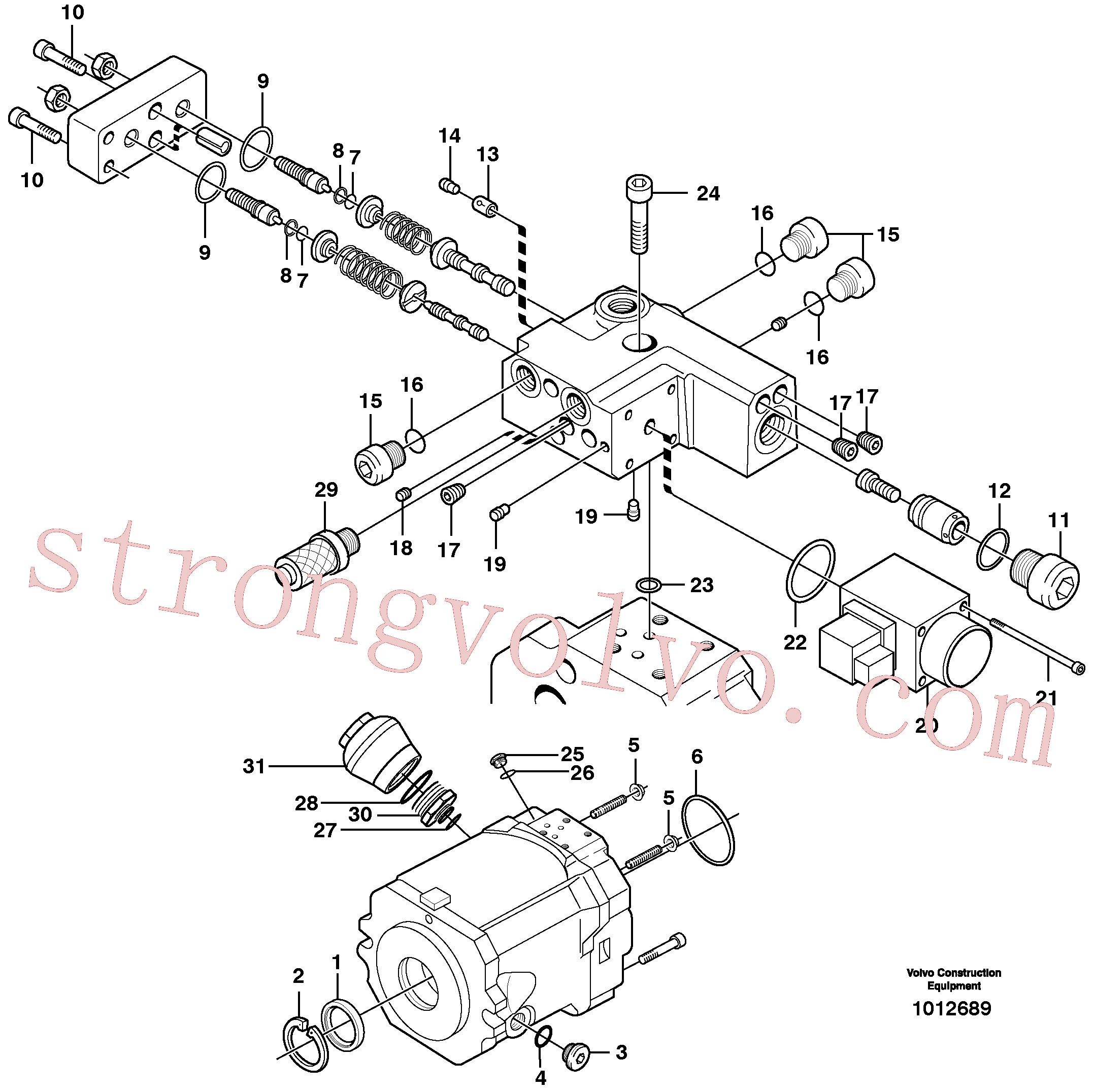 VOE11705605 Volvo Bomba hidráulica(1012689 Montagem)