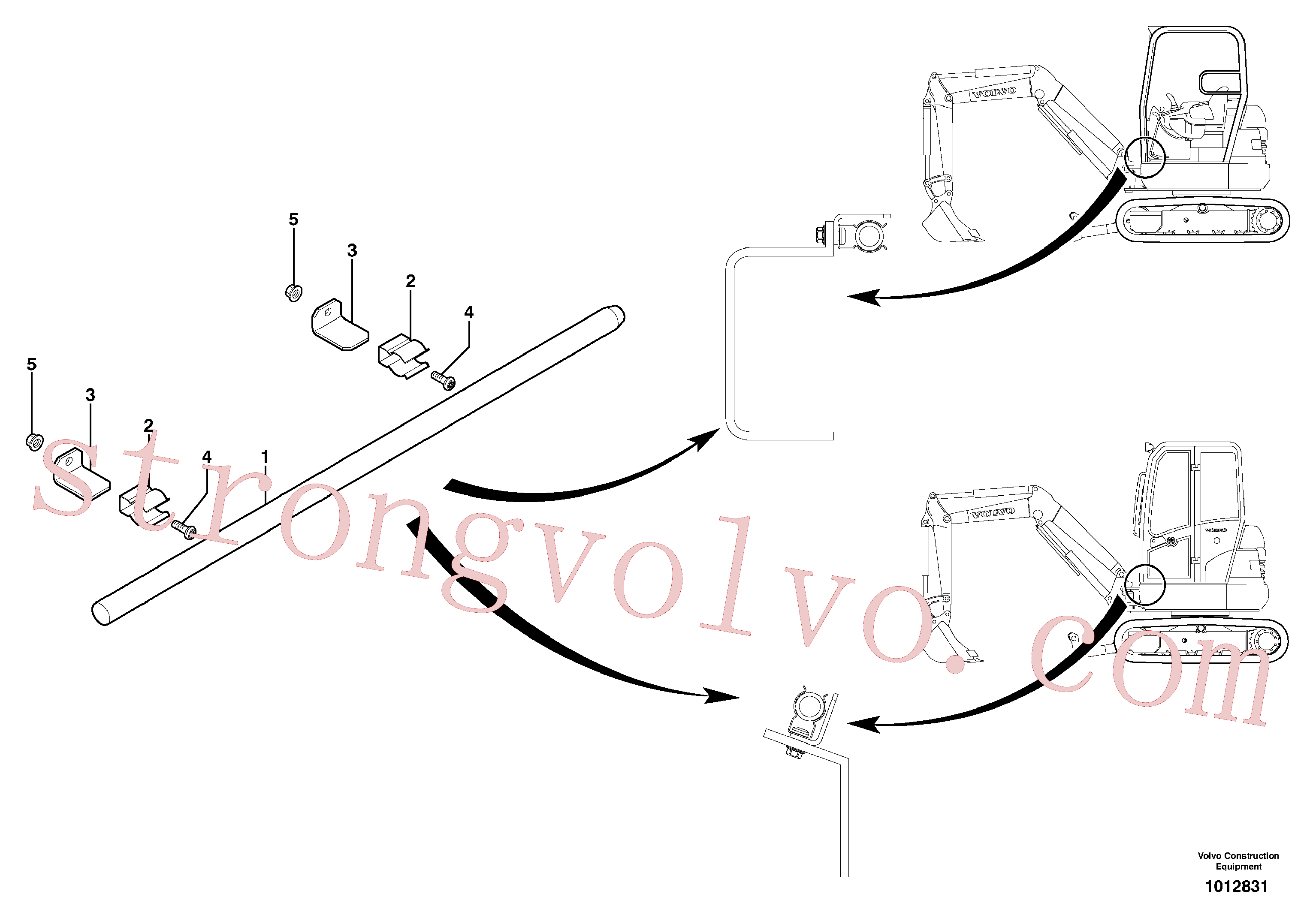 VOE11803846 Volvo Alavanca(1012831 Montagem)