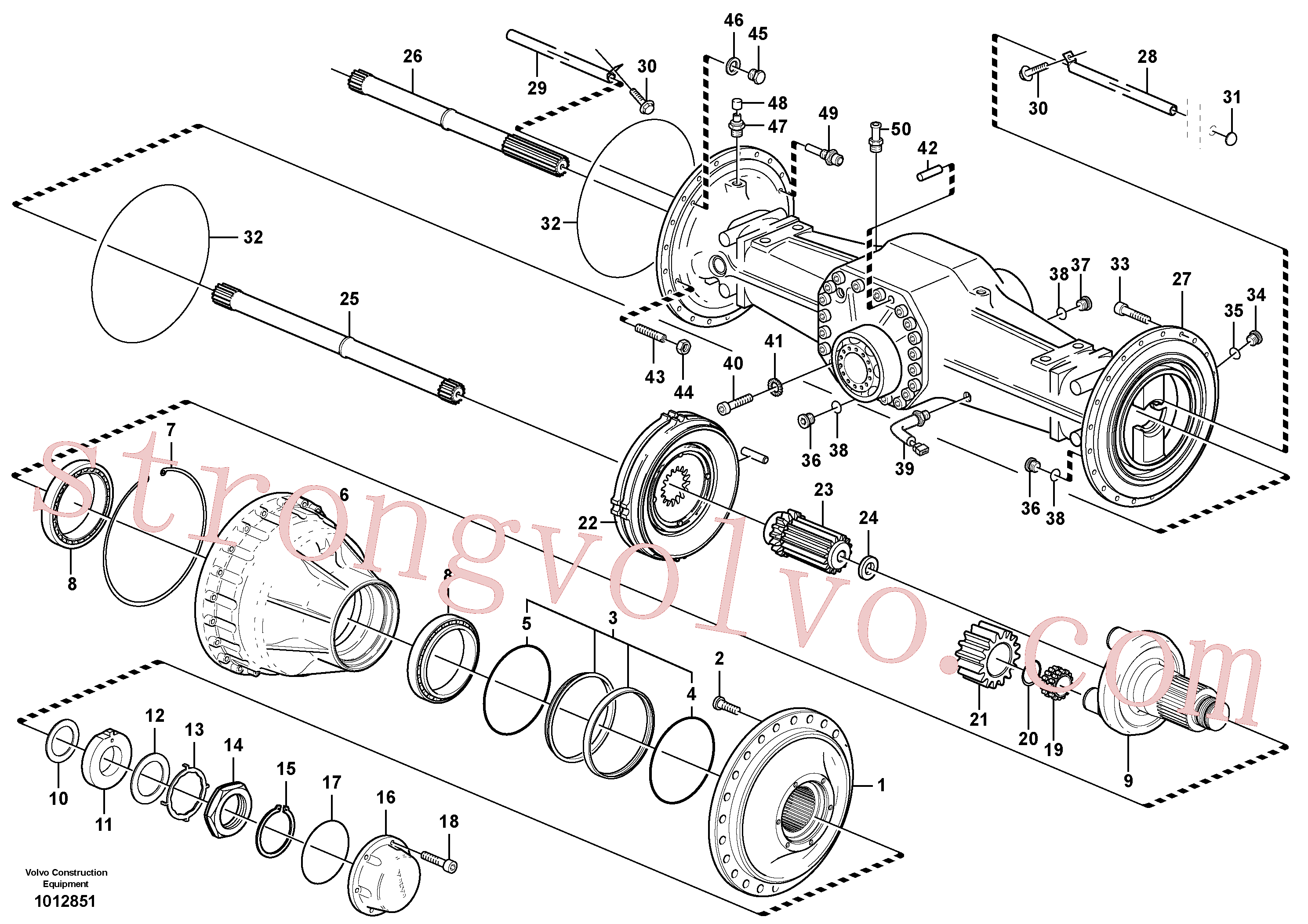 VOE6210233 Volvo Eixo planetário, traseiro(1012851 Montagem)