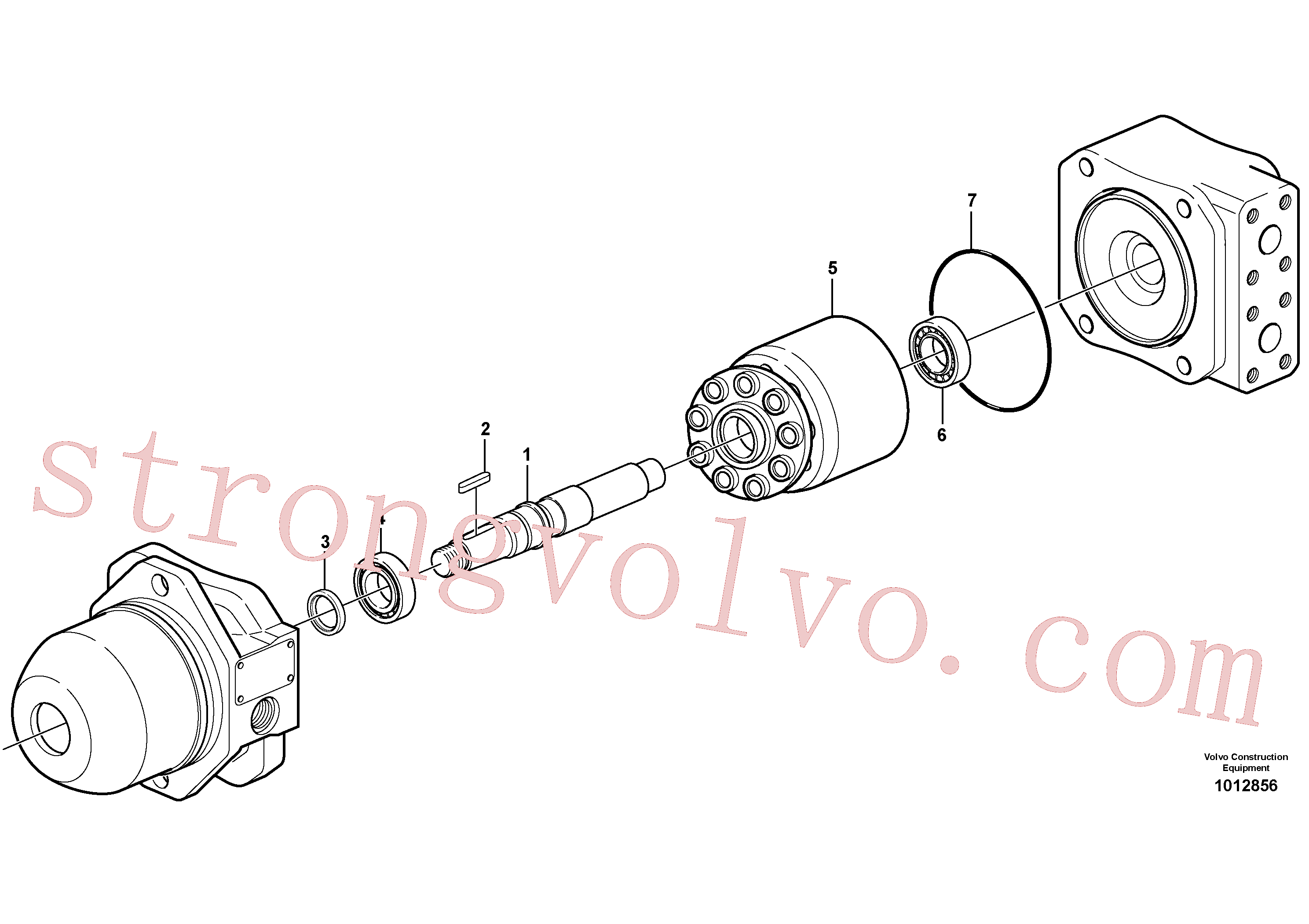 PJ7412842 Volvo Motor hidráulico(1012856 Montagem)