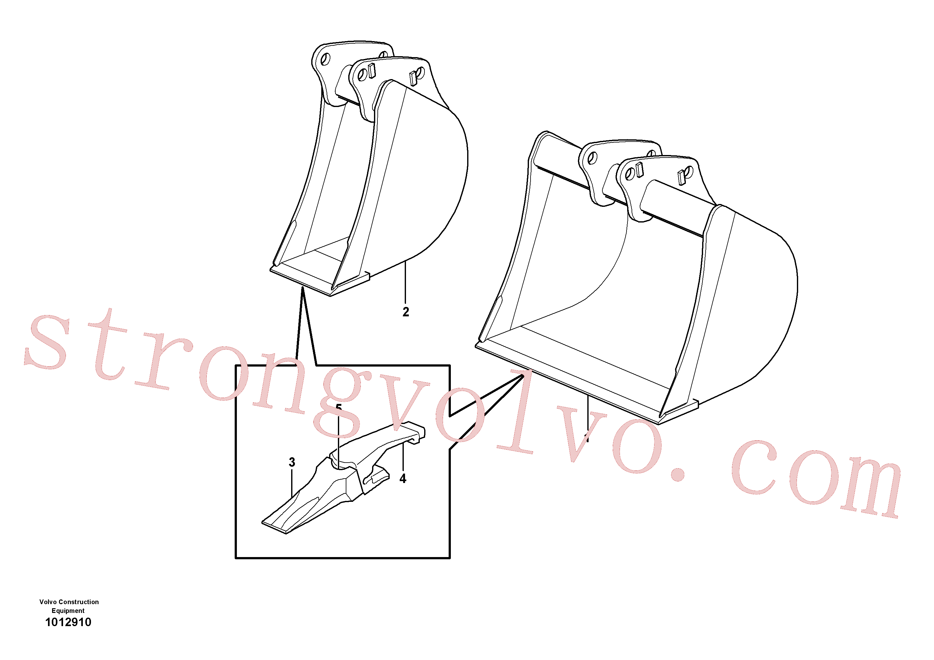 VOE11988297 Volvo Balde, direito com dentes(1012910 Montagem)