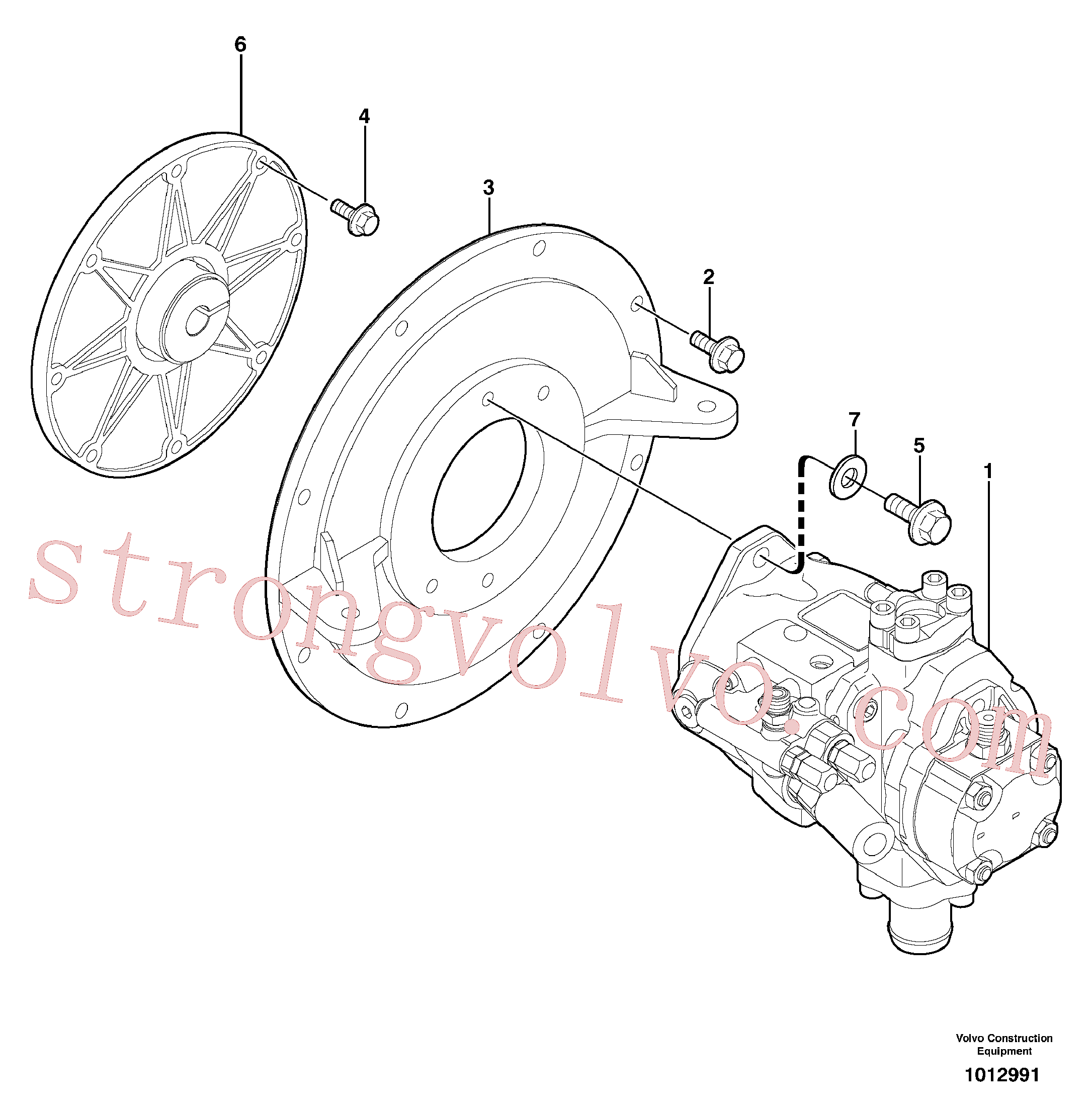 VOE11802746 Volvo Acoplamento do motor / bomba hidráulica(1012991 Montagem)