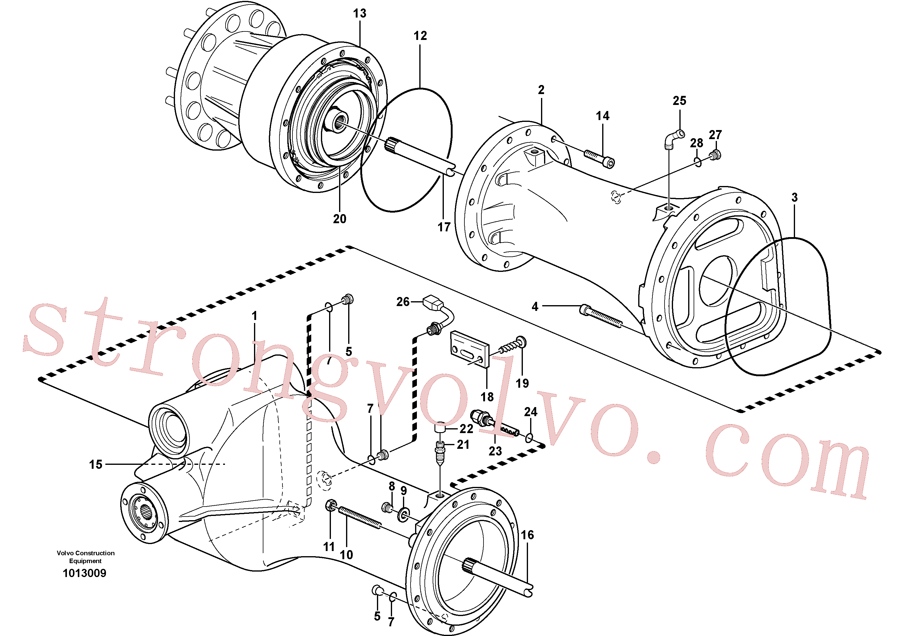 VOE20542740 Volvo Eixo planetário, traseira(1013009 Montagem)